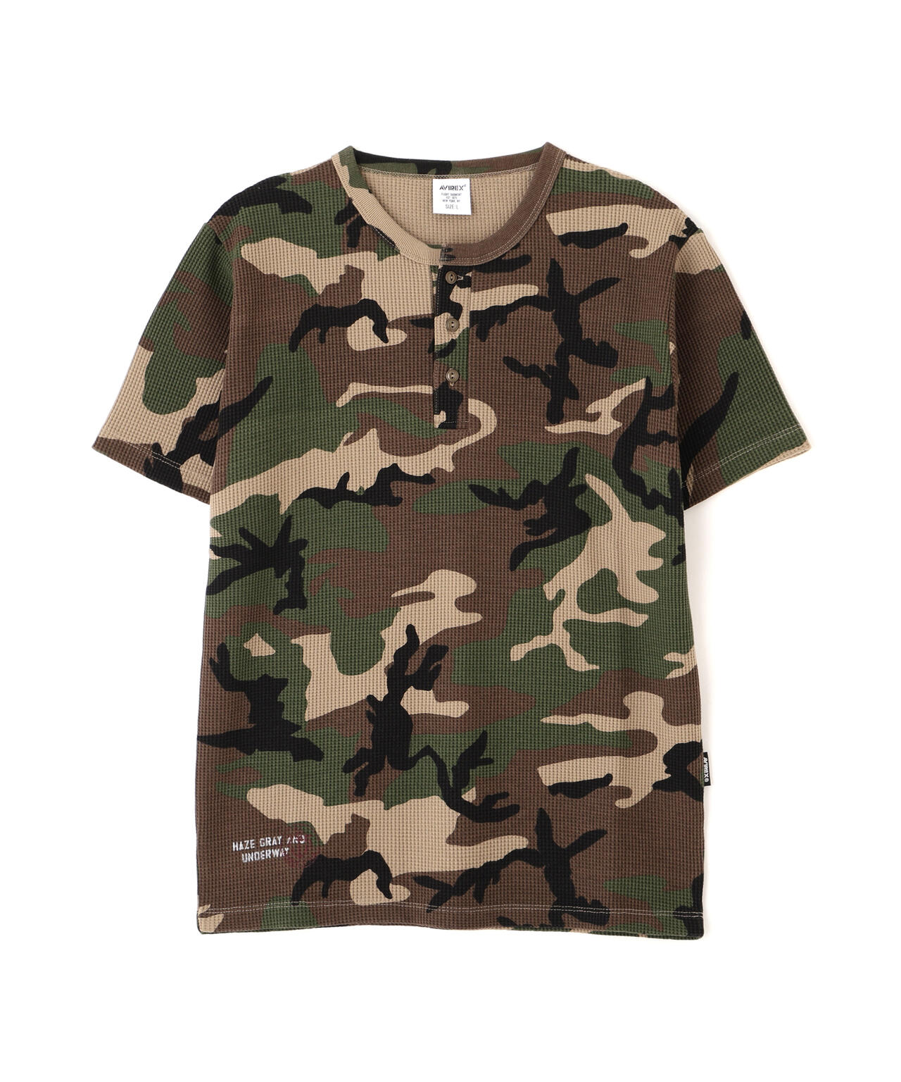 MINI WAFFLE HENRY NECK T-SHIRT U.S.N. | AVIREX（アヴィレックス