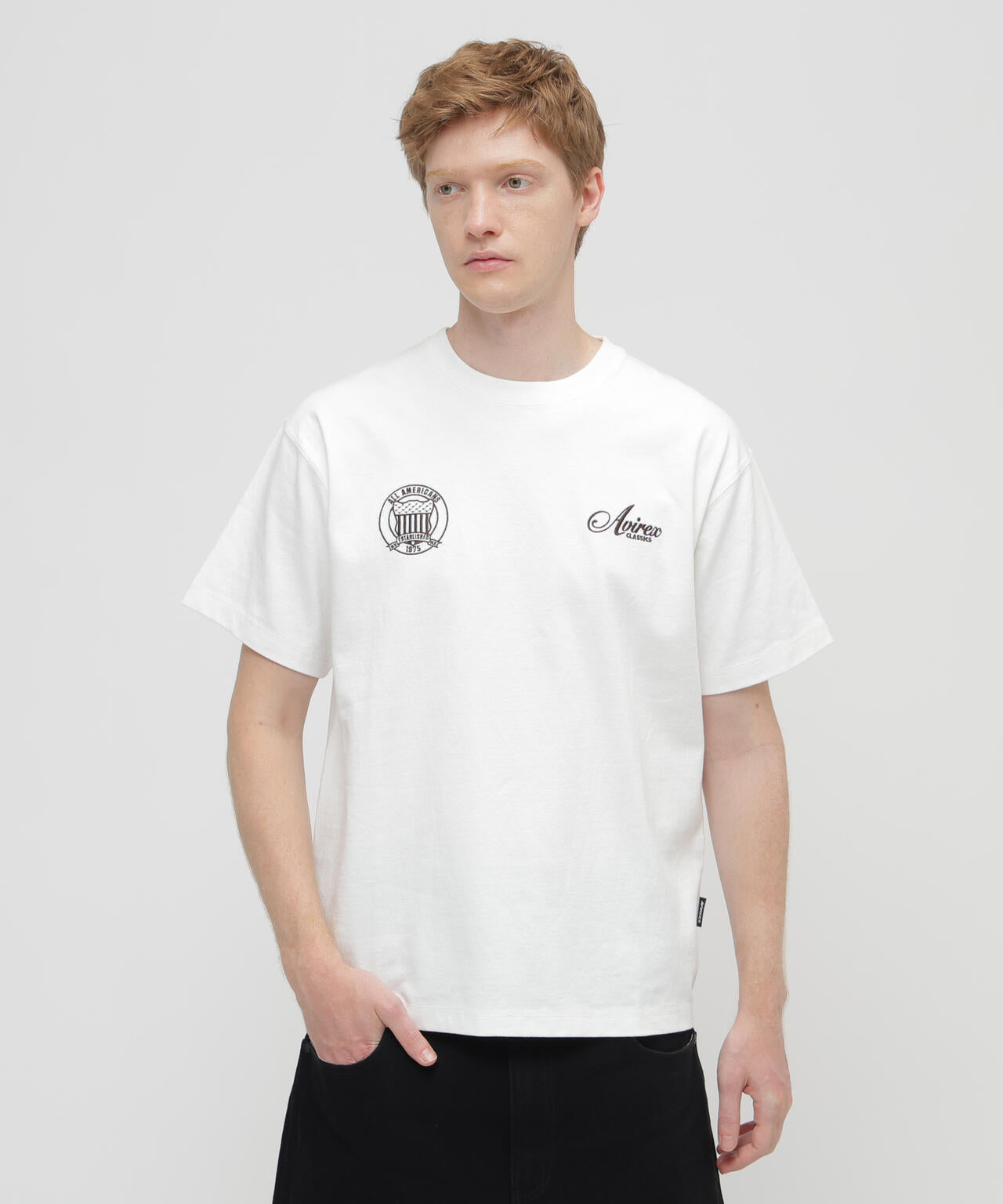 STITCH EMBROIDERY LOGO T-SHIRT | AVIREX（アヴィレックス） ｜【公式