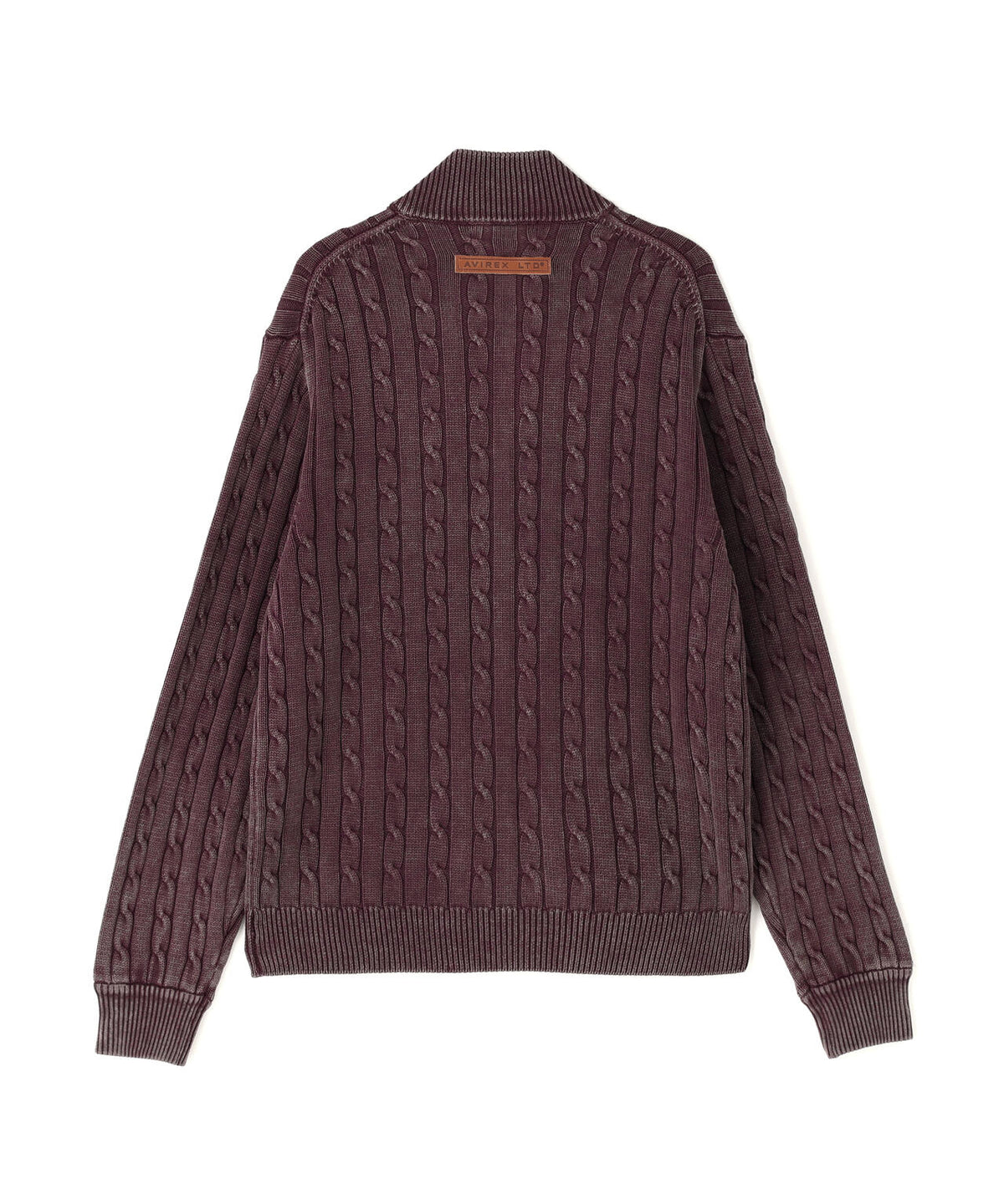 《直営店限定》COTTON ZIP CABLE KNIT