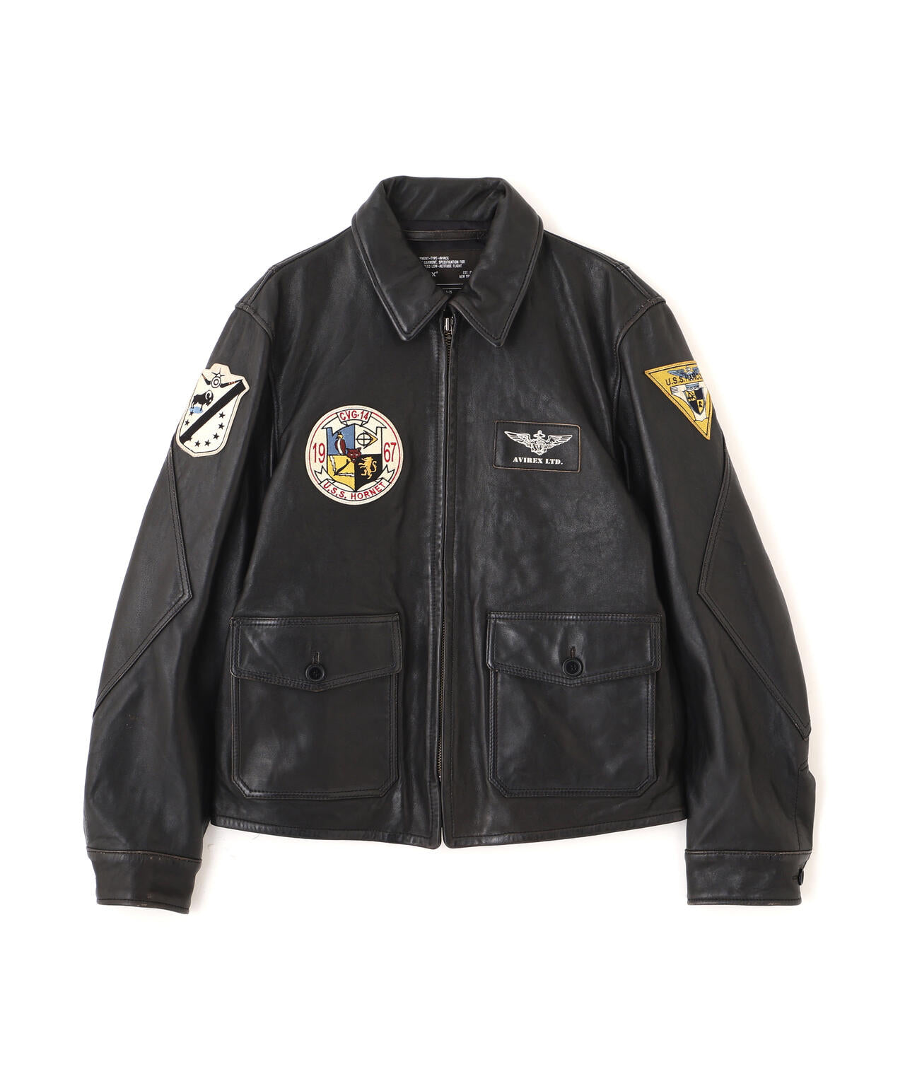 《NAVAL COLLECTION》M-421A LEATHER JACKET