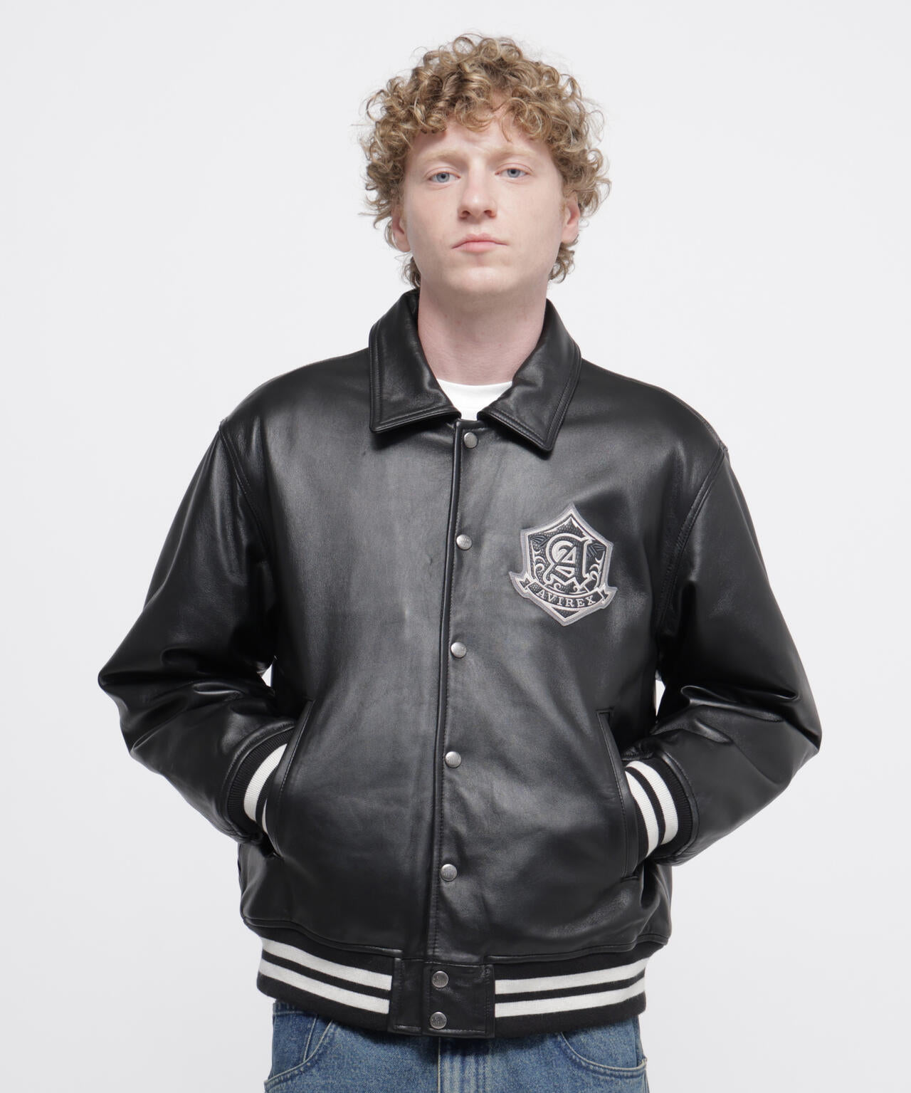 VARSITY LEATHER JACKET ”SELECTED AUTHORITY” | AVIREX