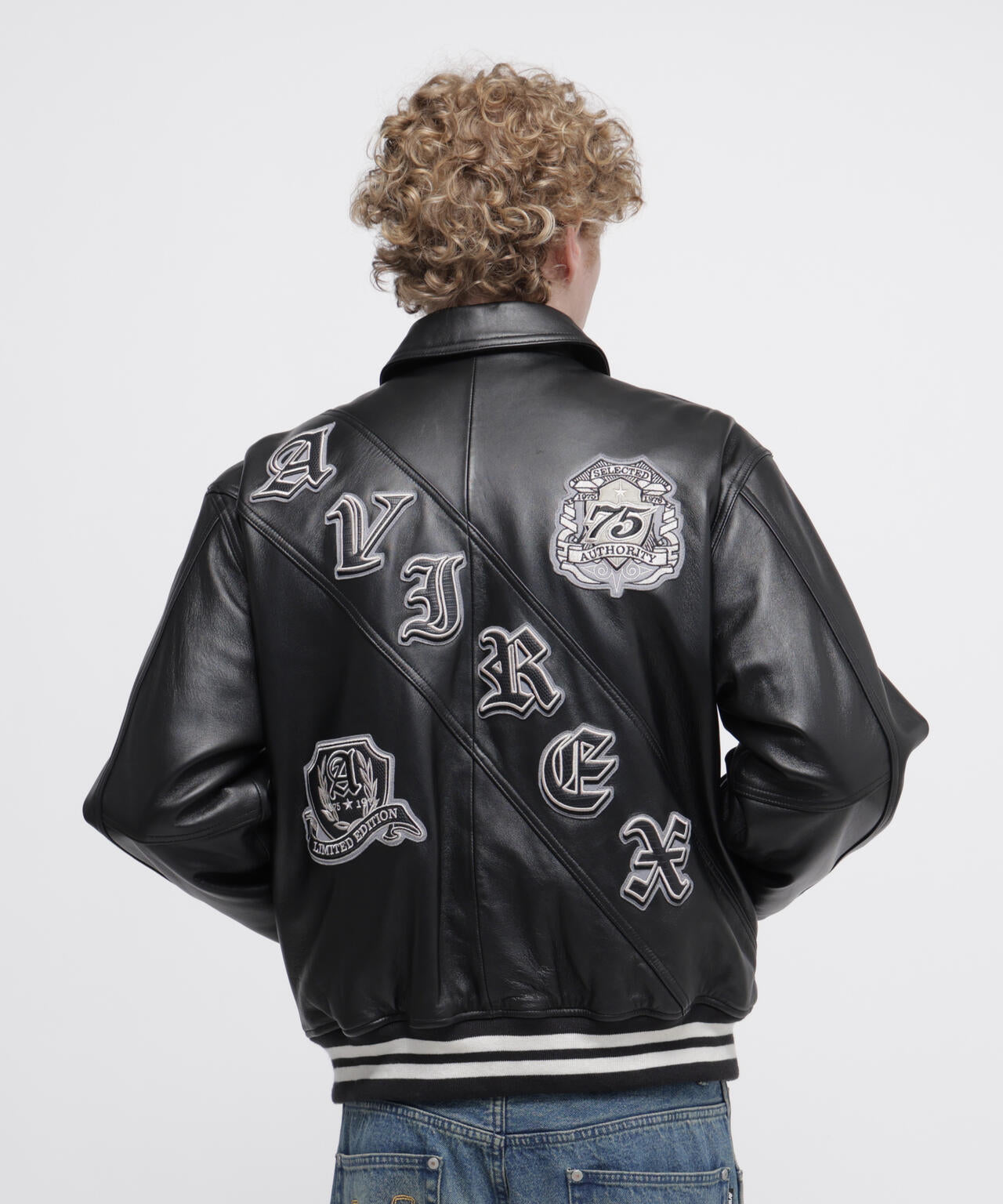 VARSITY LEATHER JACKET ”SELECTED AUTHORITY” | AVIREX