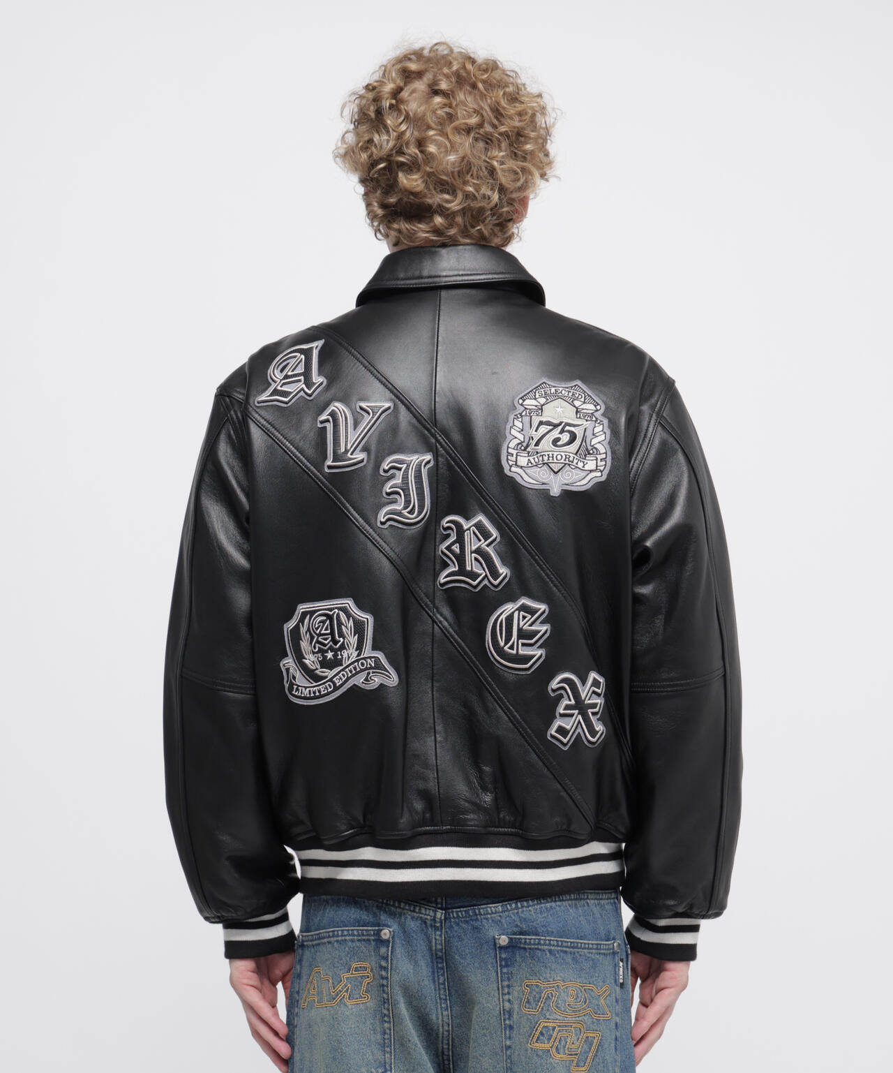 VARSITY LEATHER JACKET ”SELECTED AUTHORITY” | AVIREX