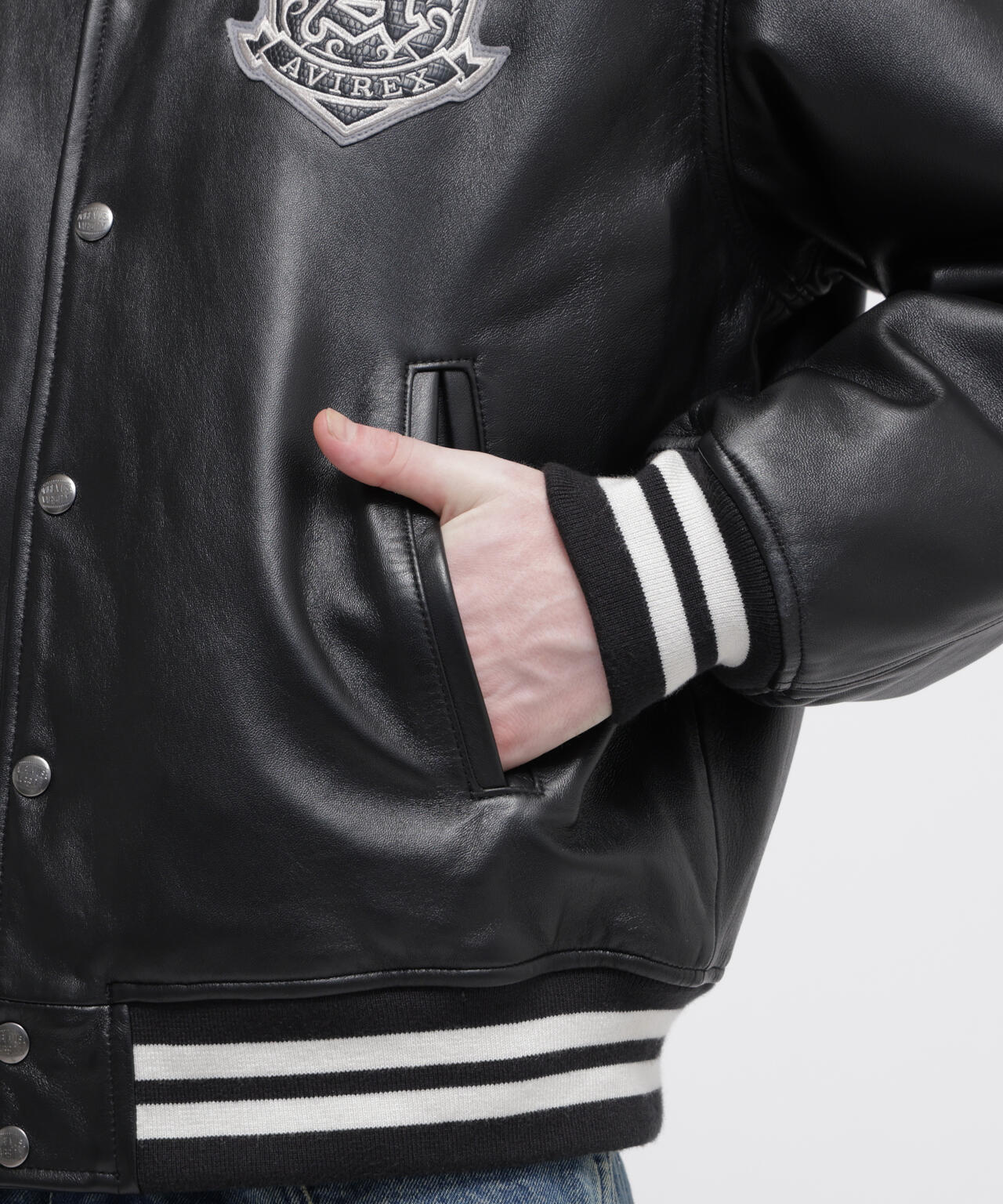 AVIREX　レザージャケット VARSITY LEATHER JACKET ”SELECTED AUTHORITY” | AVIREX