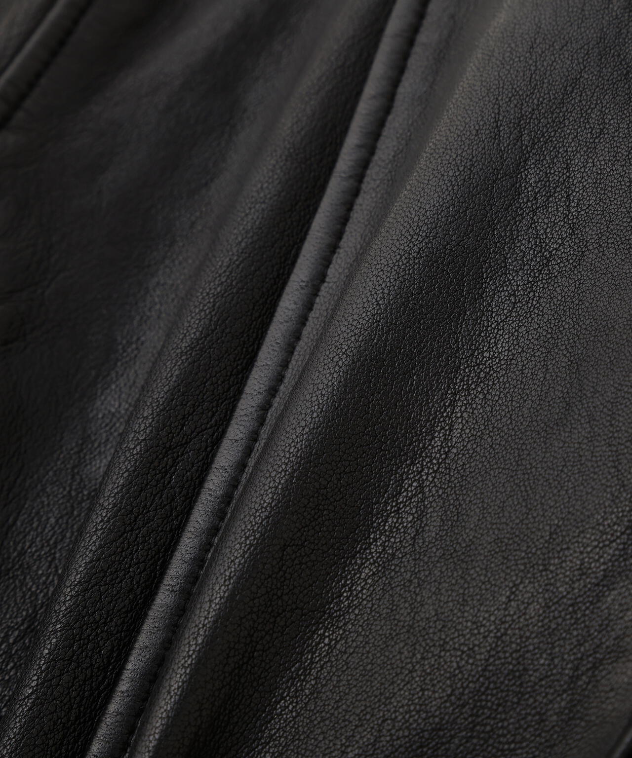 《WOMAN》SHEEP HOOD LEATHER JACKET