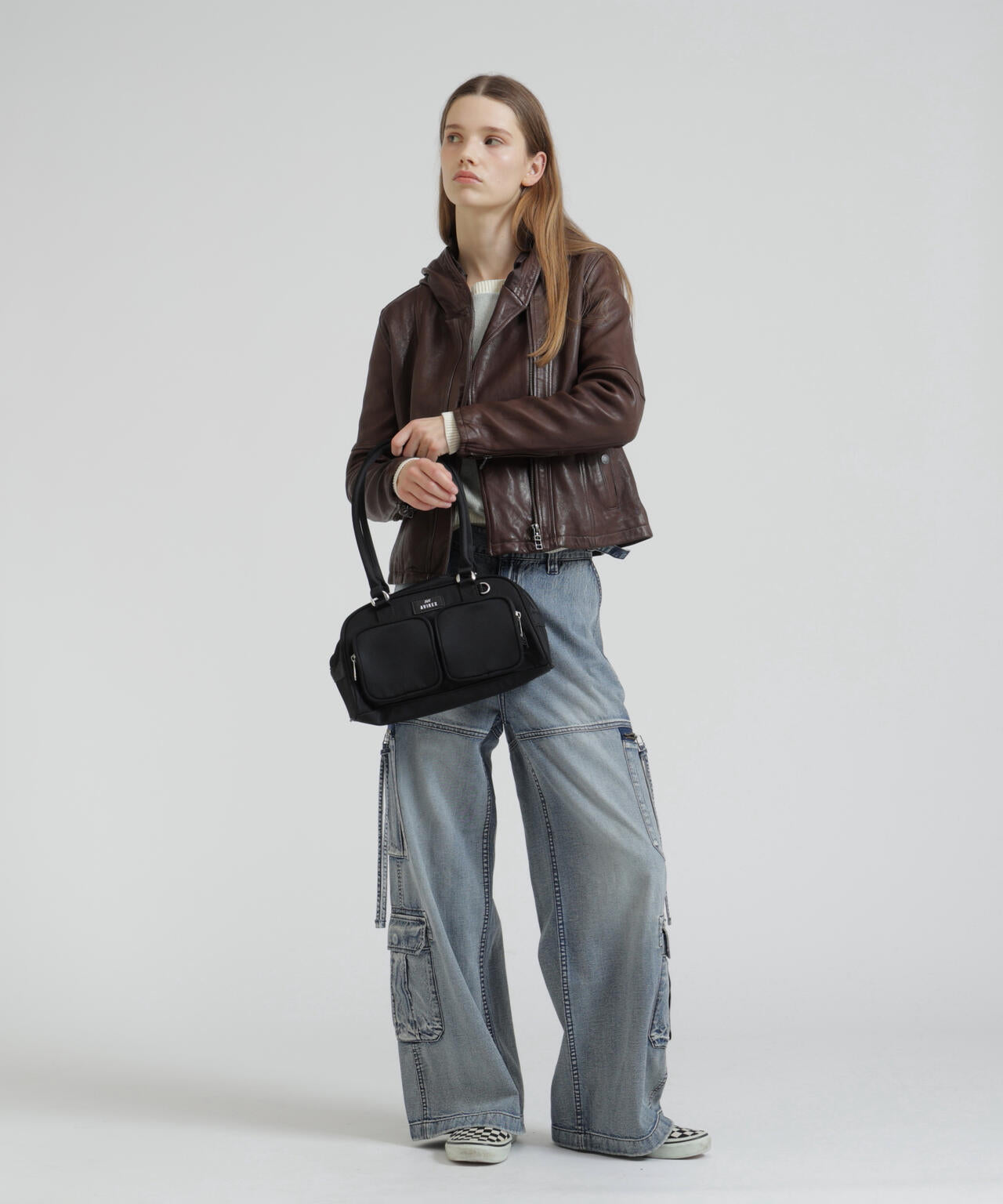 《WOMAN》SHEEP HOOD LEATHER JACKET