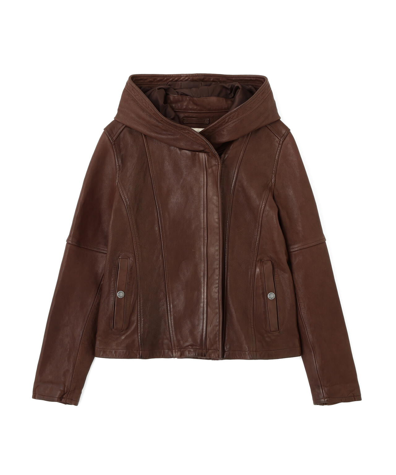 《WOMAN》SHEEP HOOD LEATHER JACKET