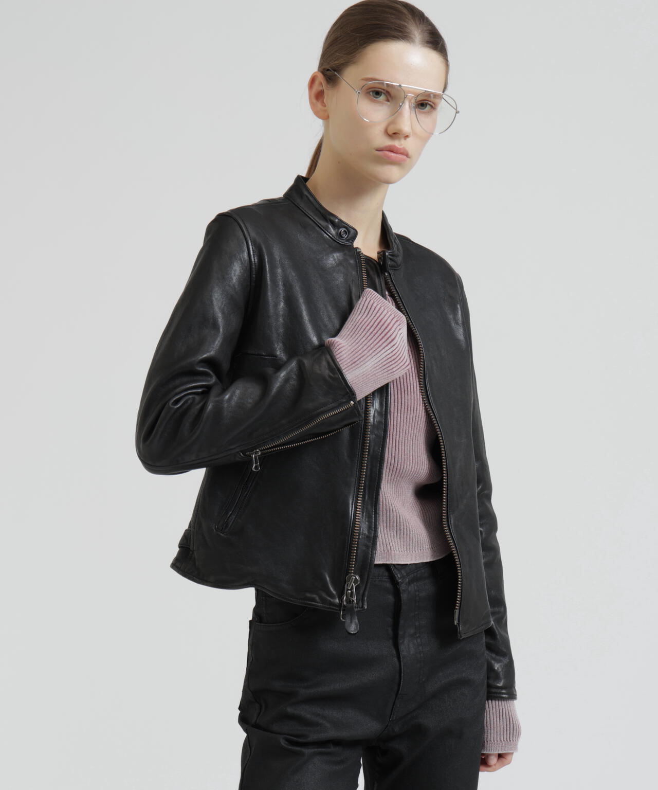 《WOMAN》SINGLE RIDERS LEATHER JACKET