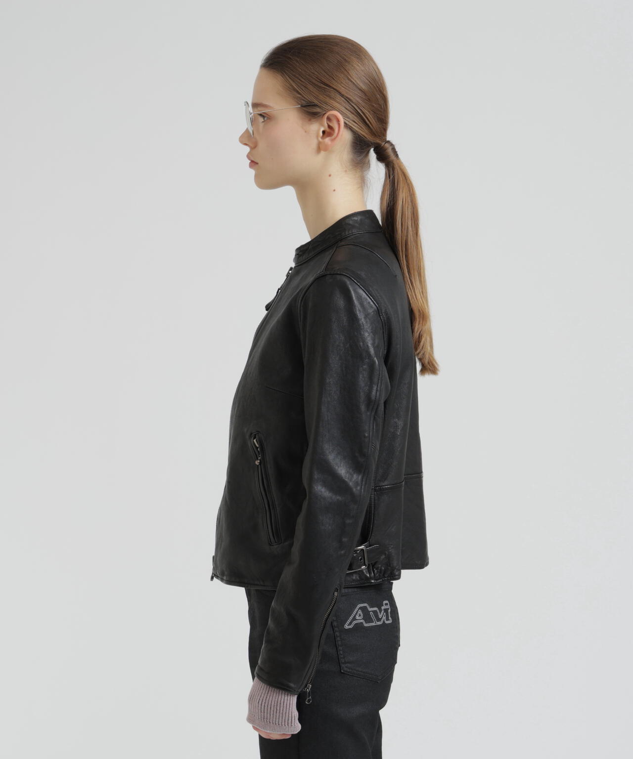《WOMAN》SINGLE RIDERS LEATHER JACKET