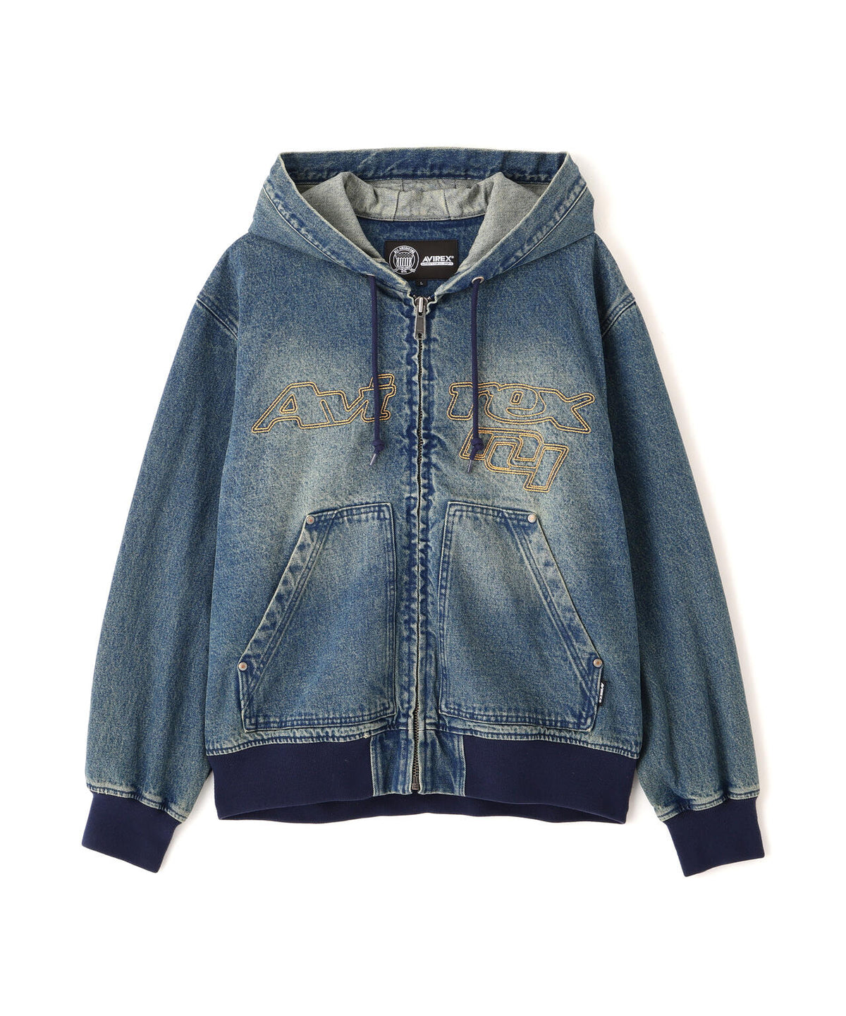 GOALERS STITCH DENIM ZIP HOODIE