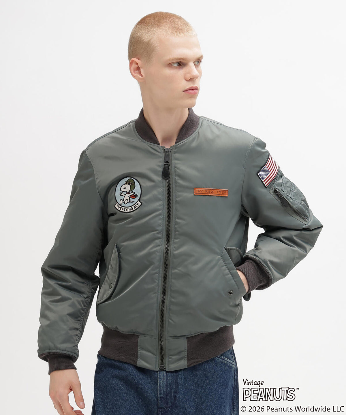《AVIREX × PEANUTS》MA-1 ”FLYING ACE”