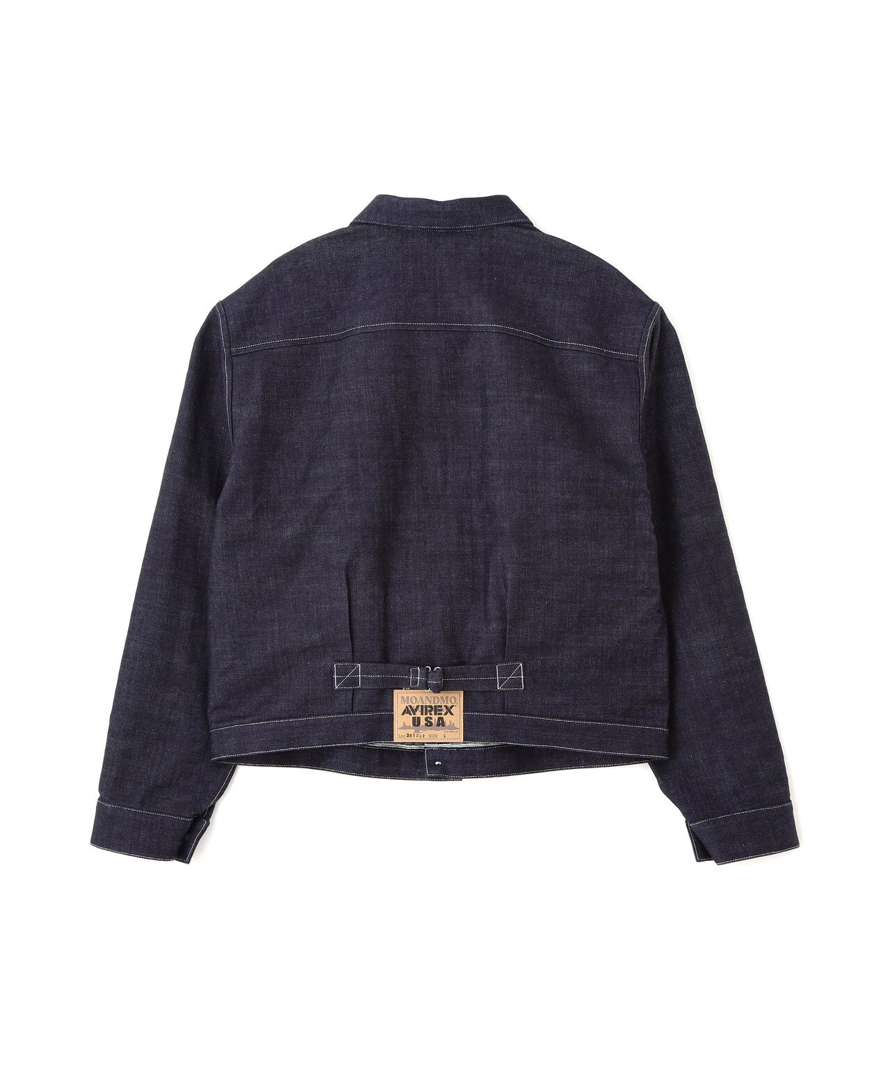 AVIREX×MOANDMO》DENIM PLEATS BLOUSE ”GREEN SELVADGE” | AVIREX