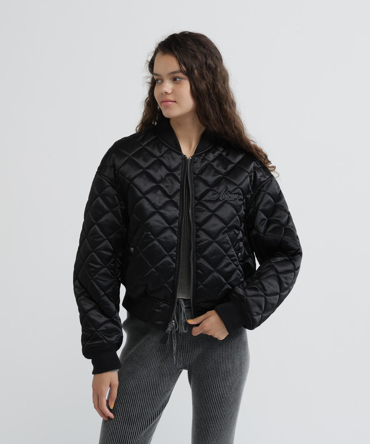 REVERSIBLE QUILTED VARSITY JACKET