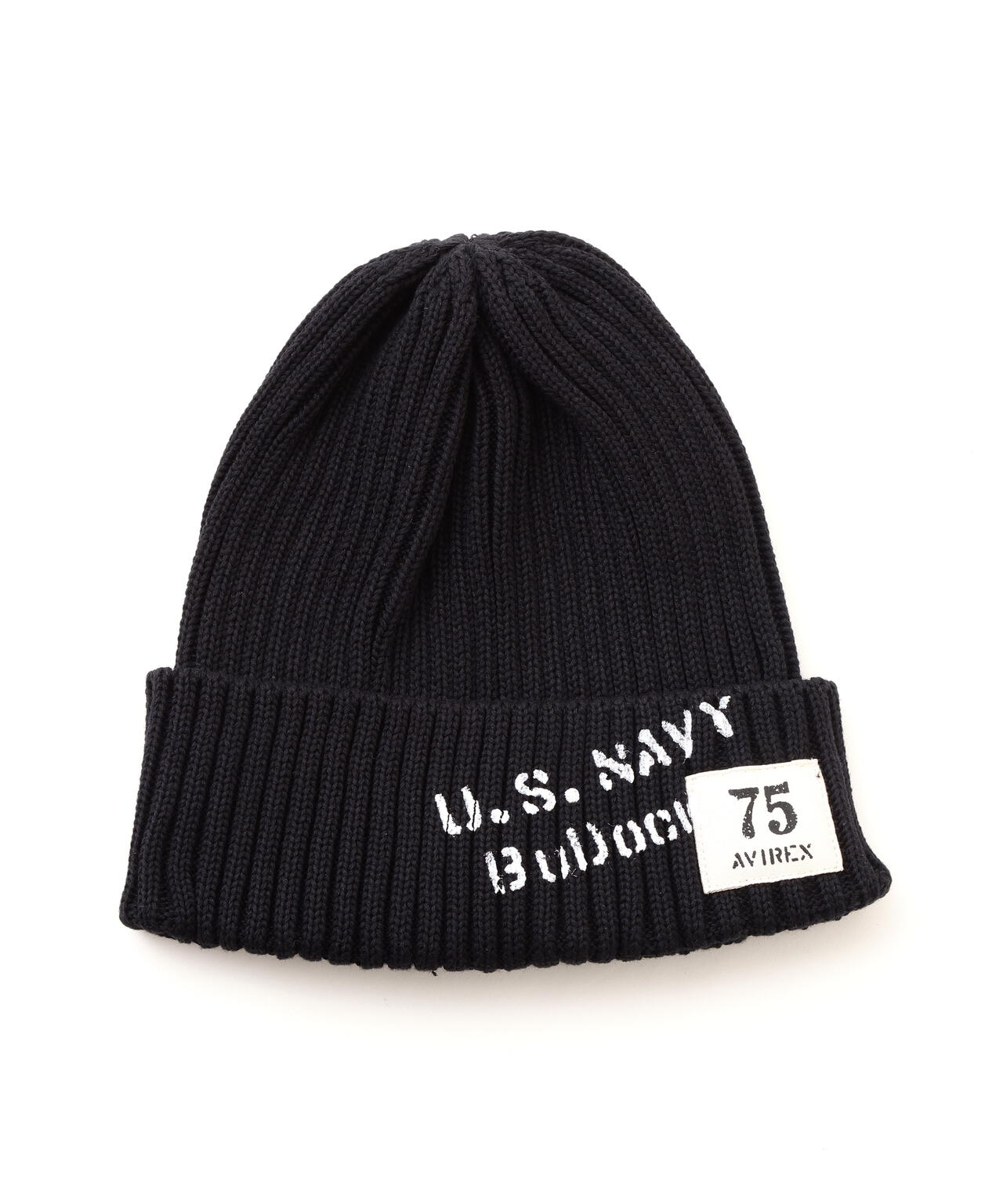 《NAVAL COLLECTION》SURPLUS STENCILPRINT COTTON KNITWATCH