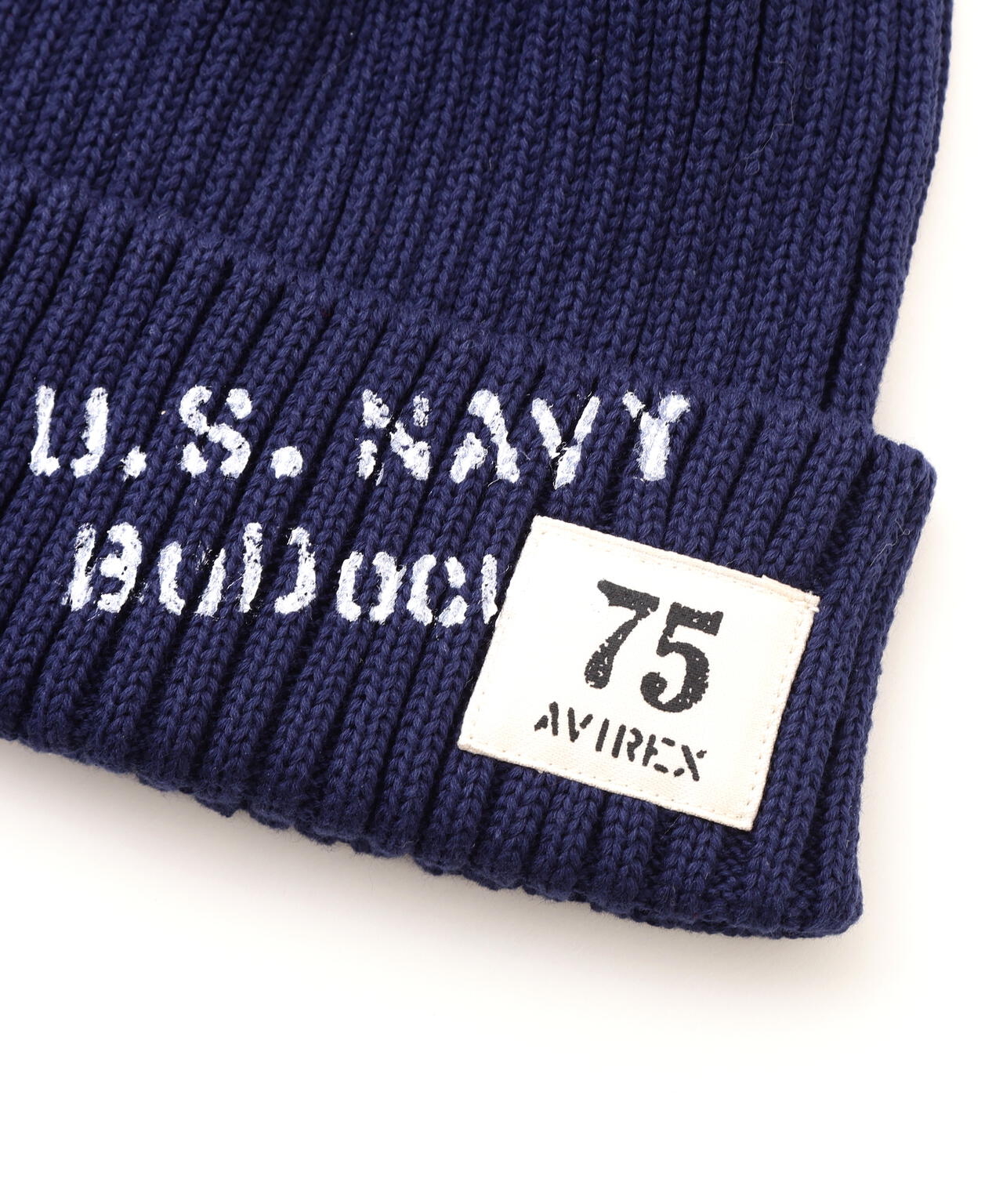 《NAVAL COLLECTION》SURPLUS STENCILPRINT COTTON KNITWATCH