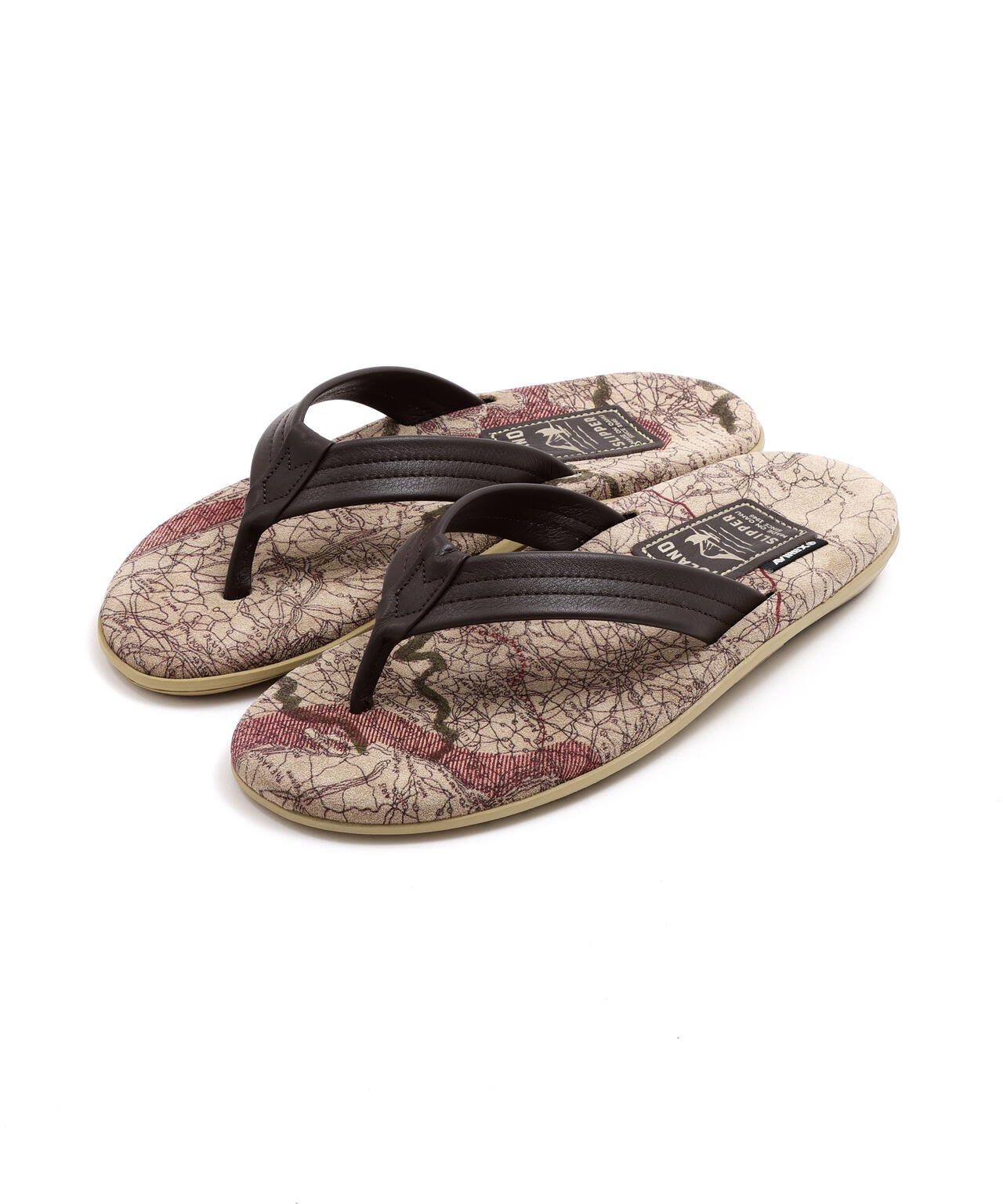 AVIREX×ISLAND SLIPPER》MAP PATTERN TONG SANDAL | AVIREX