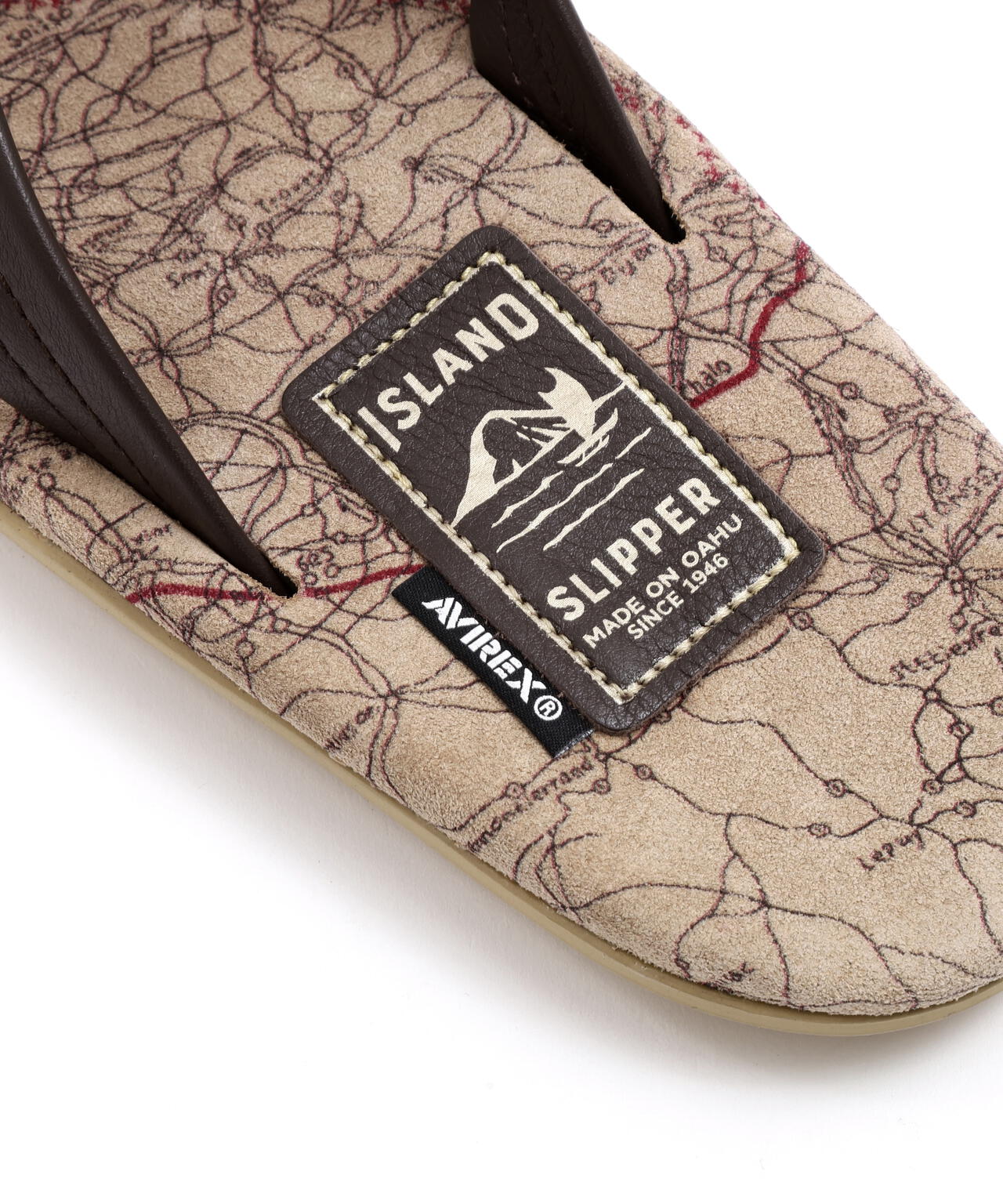 AVIREX×ISLAND SLIPPER》MAP PATTERN TONG SANDAL | AVIREX
