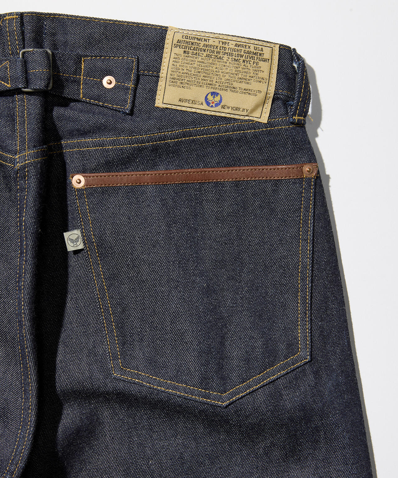 AVIREX HERITAGE DENIM Type-1 PANTS ”LEATHER” | AVIREX