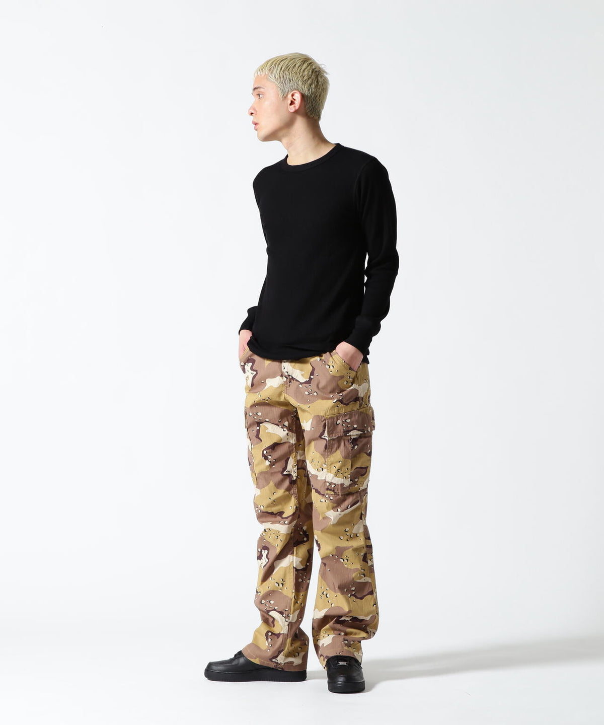《DAILY/デイリー》L/S THERMAL CREW NECK T-SHIRT