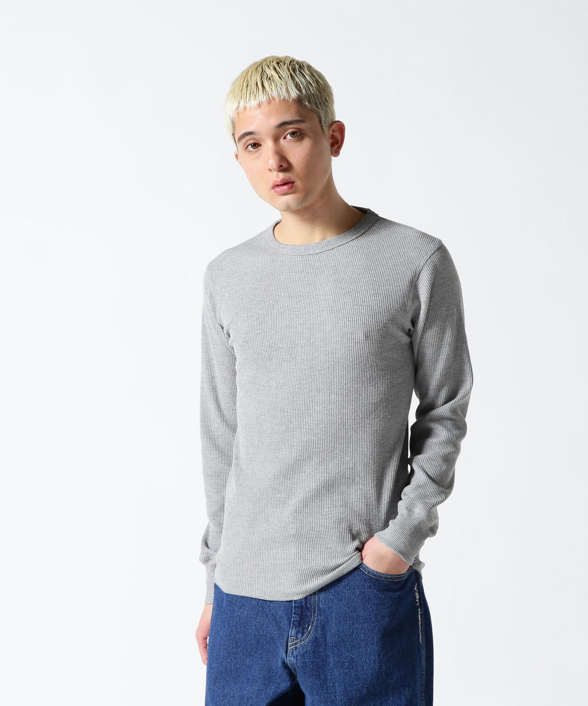 《DAILY/デイリー》L/S THERMAL CREW NECK T-SHIRT