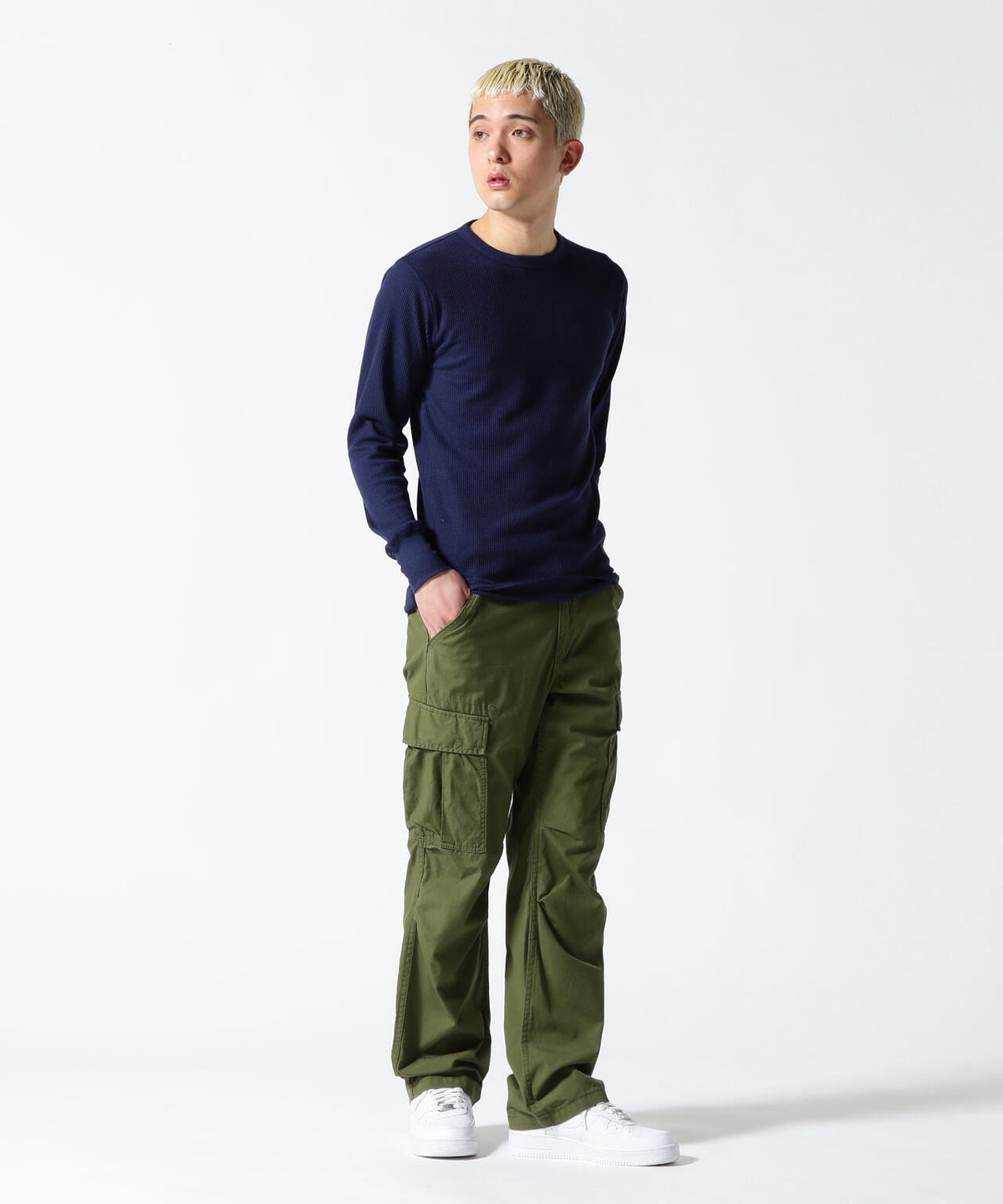 《DAILY/デイリー》L/S THERMAL CREW NECK T-SHIRT