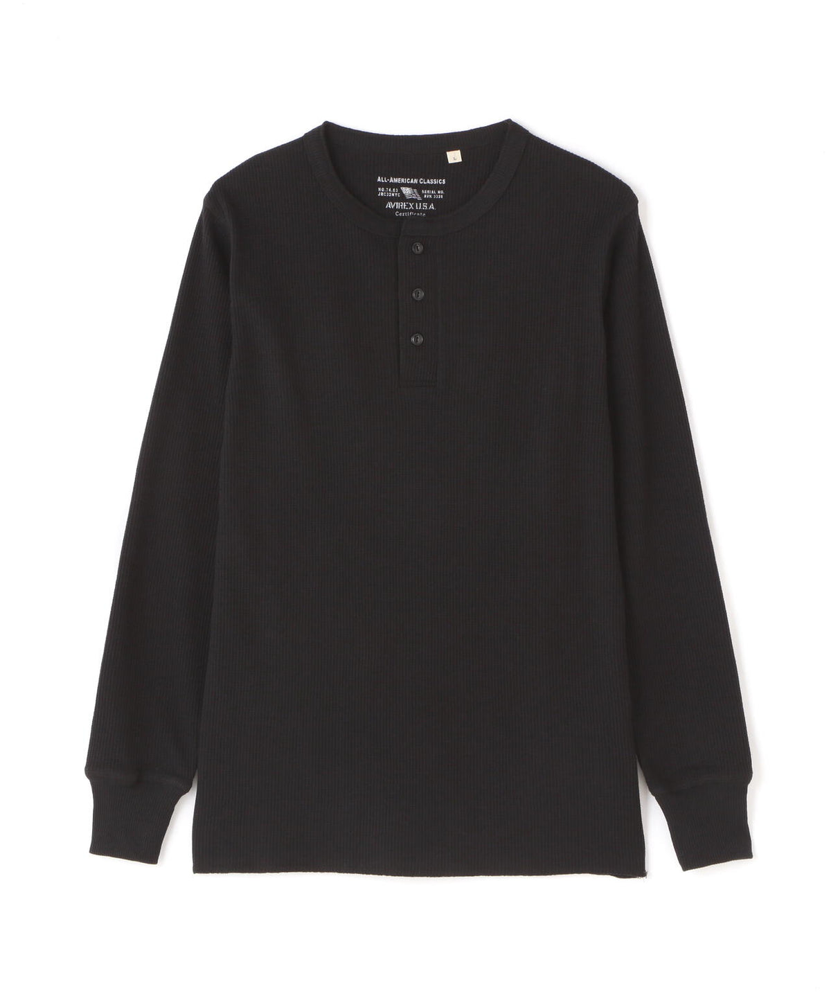 《DAILY/デイリー》L/S THERMAL HENLEY NECK T-SHIRT