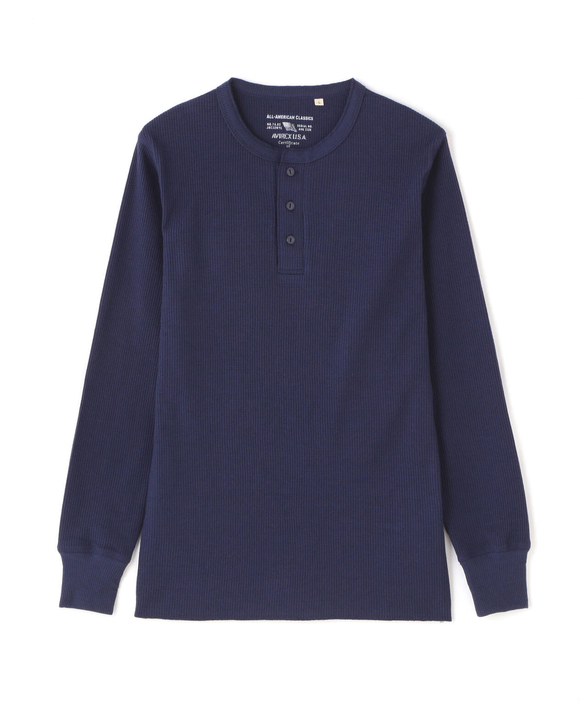 《DAILY/デイリー》L/S THERMAL HENLEY NECK T-SHIRT