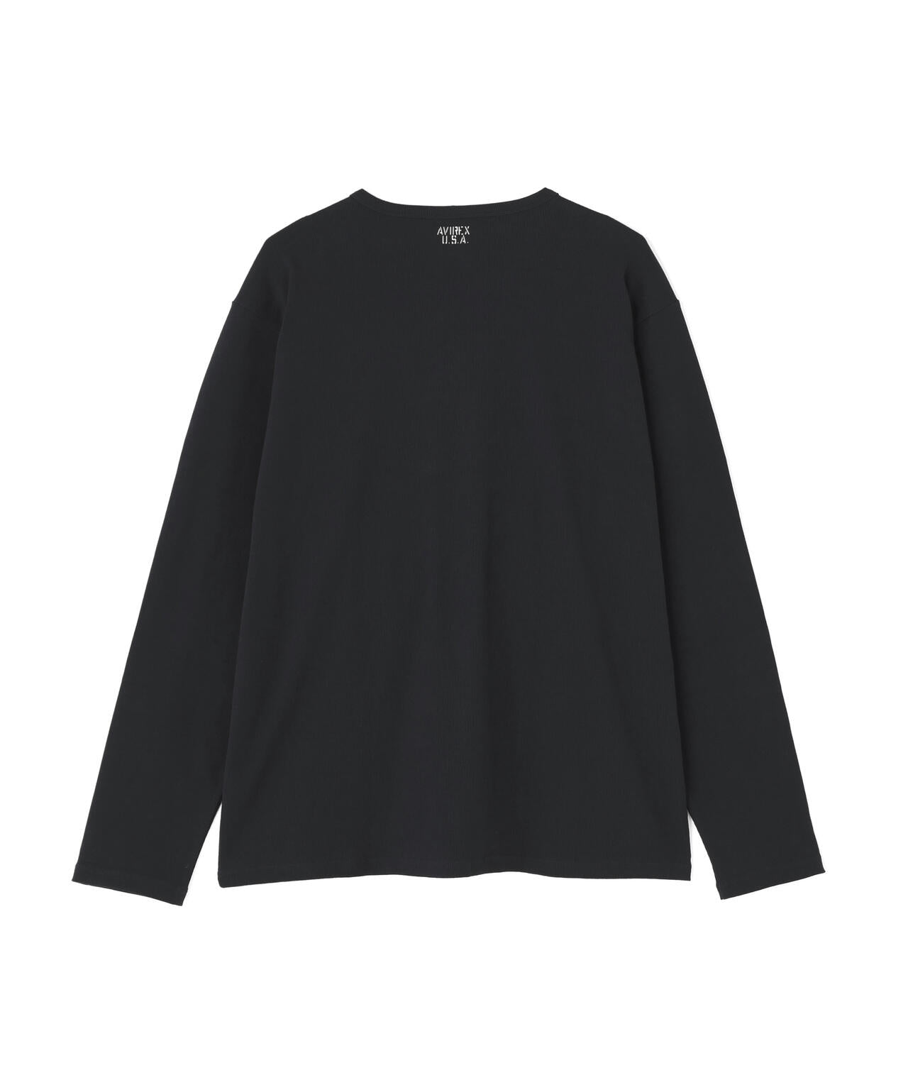 《DAILY/デイリー》BIG SIZE RIB L/S CREW NECK T-SHIRT
