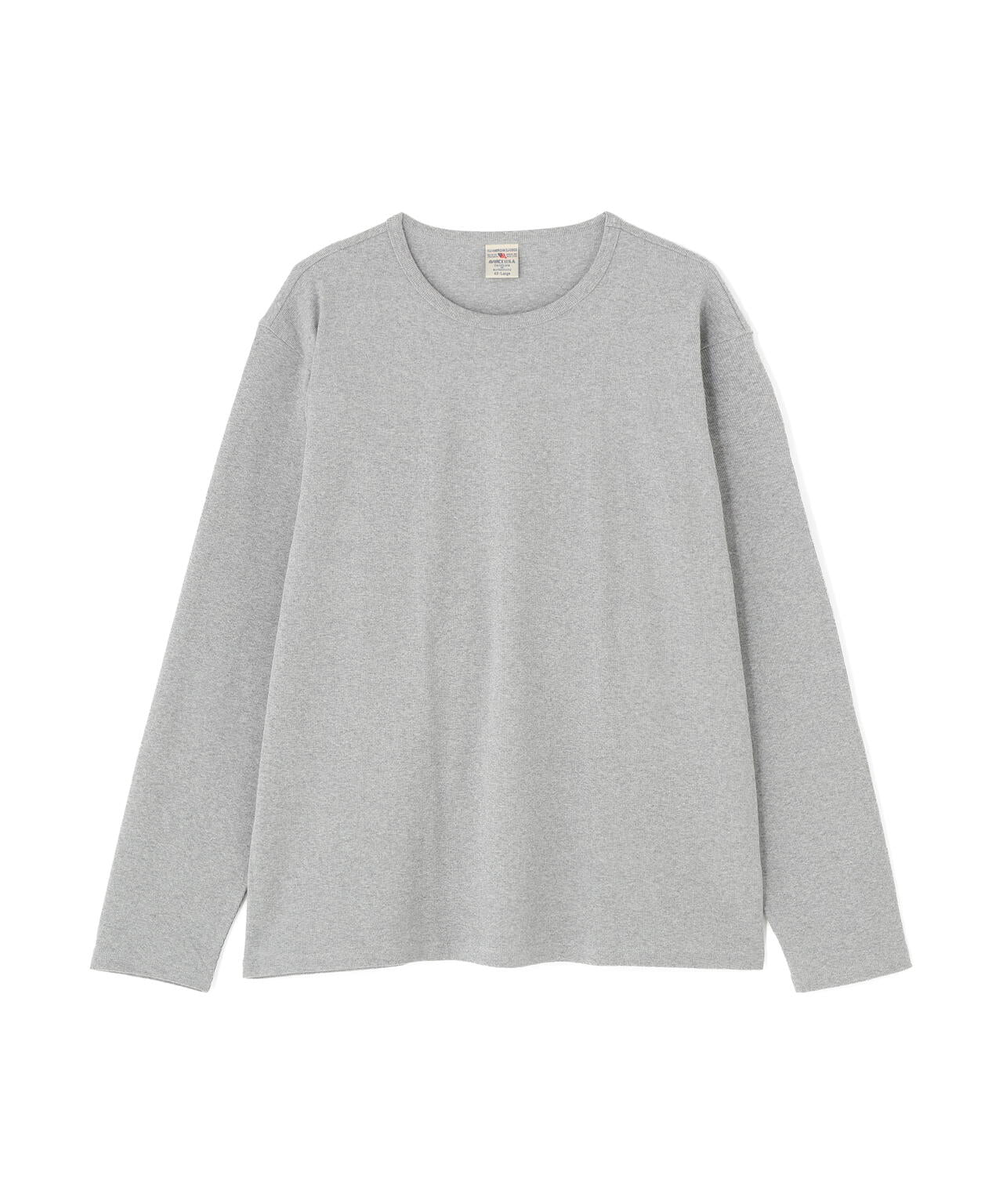 《DAILY/デイリー》BIG SIZE RIB L/S CREW NECK T-SHIRT