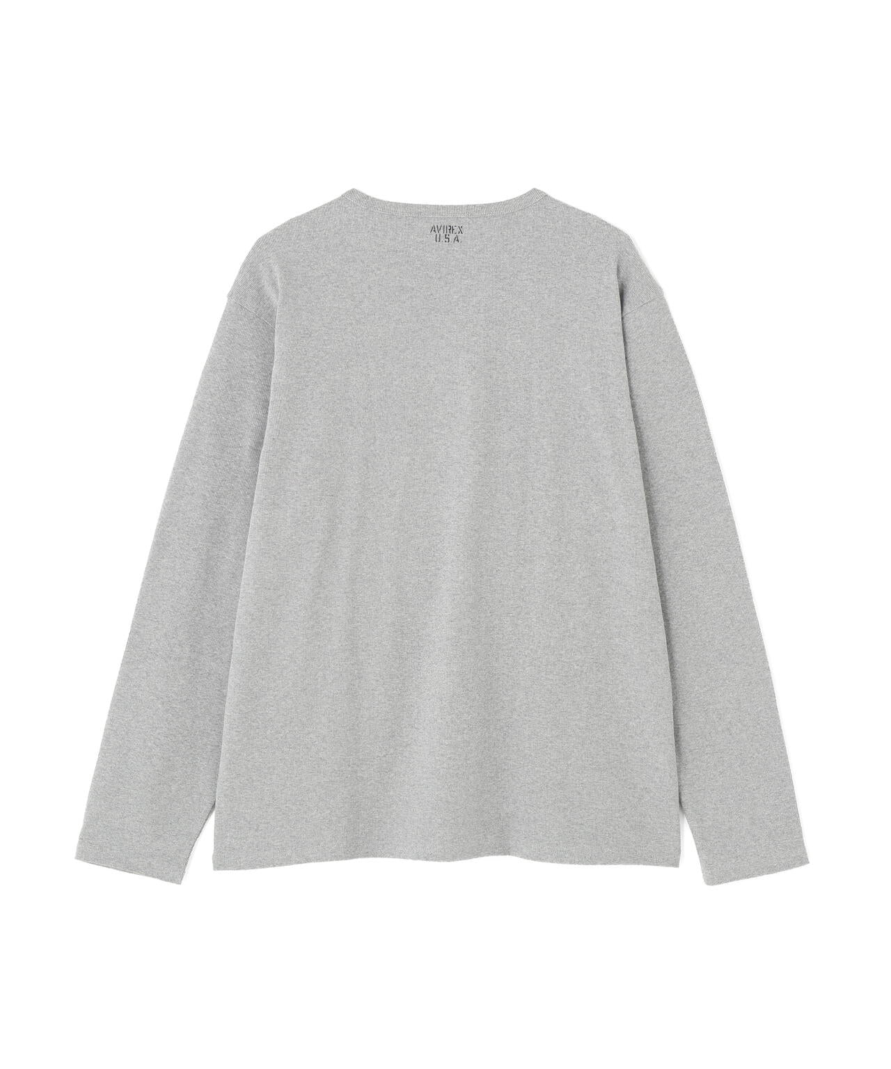 《DAILY/デイリー》BIG SIZE RIB L/S CREW NECK T-SHIRT