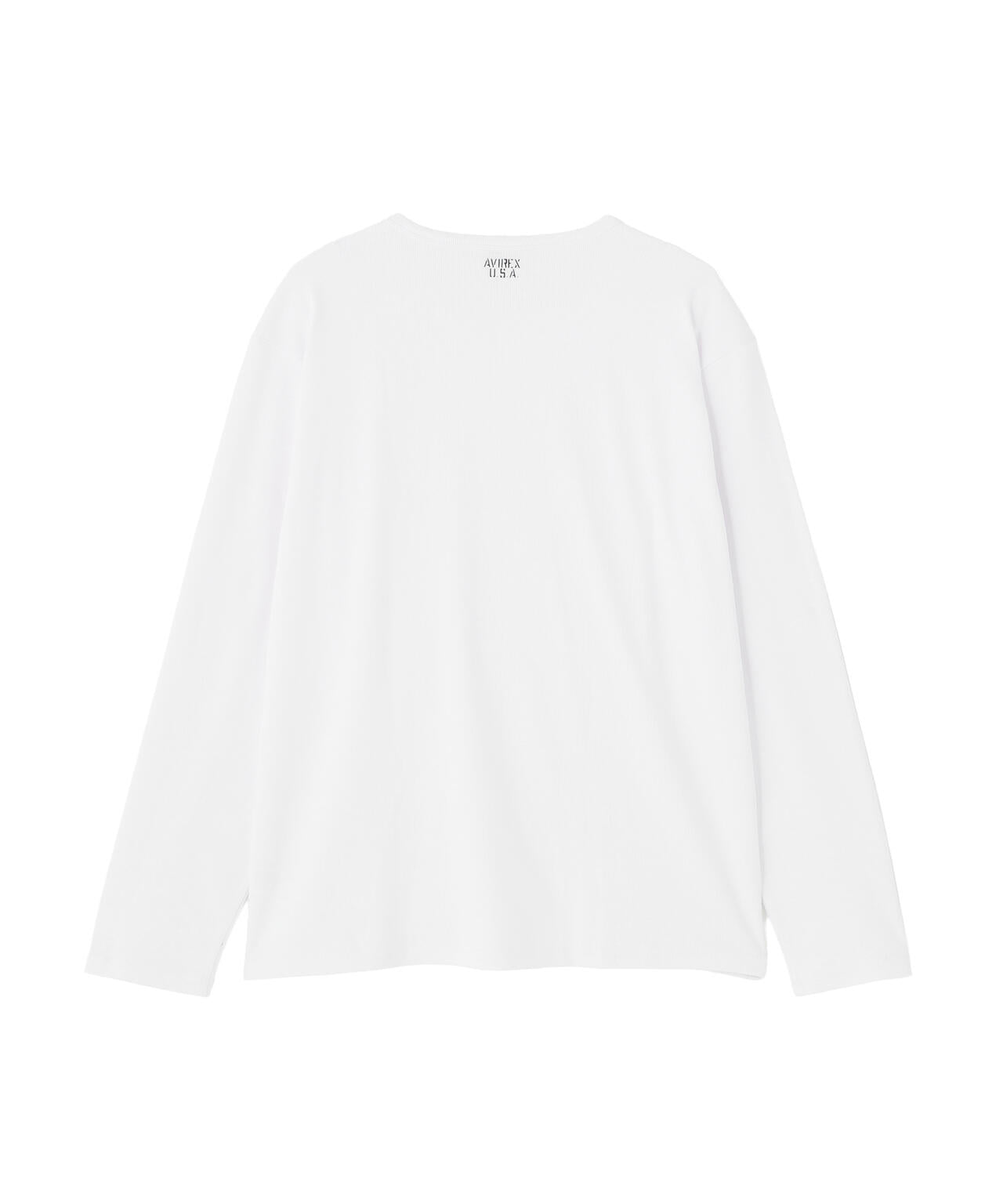 《DAILY/デイリー》BIG SIZE RIB L/S CREW NECK T-SHIRT