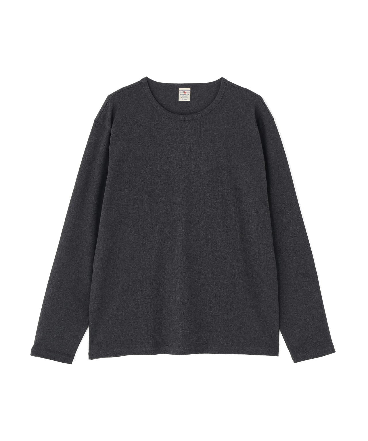 《DAILY/デイリー》BIG SIZE RIB L/S CREW NECK T-SHIRT