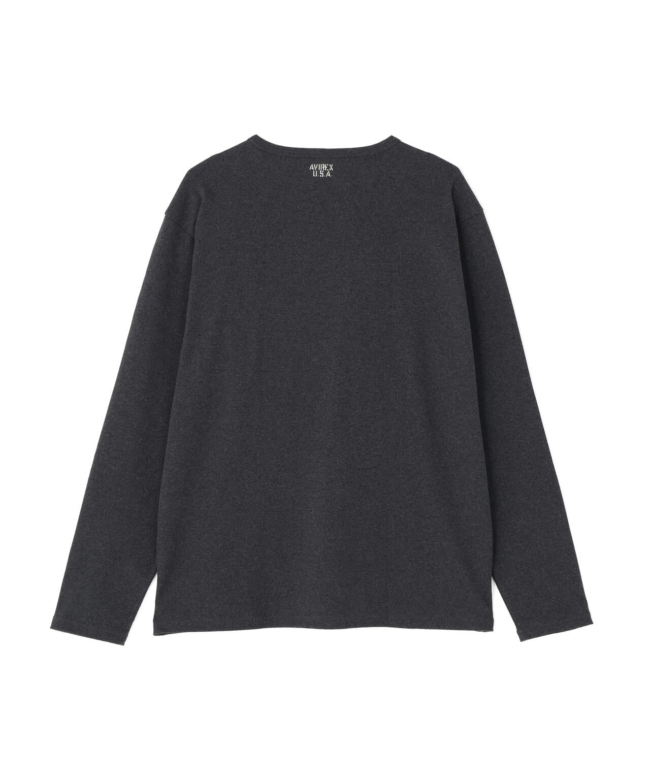 《DAILY/デイリー》BIG SIZE RIB L/S CREW NECK T-SHIRT