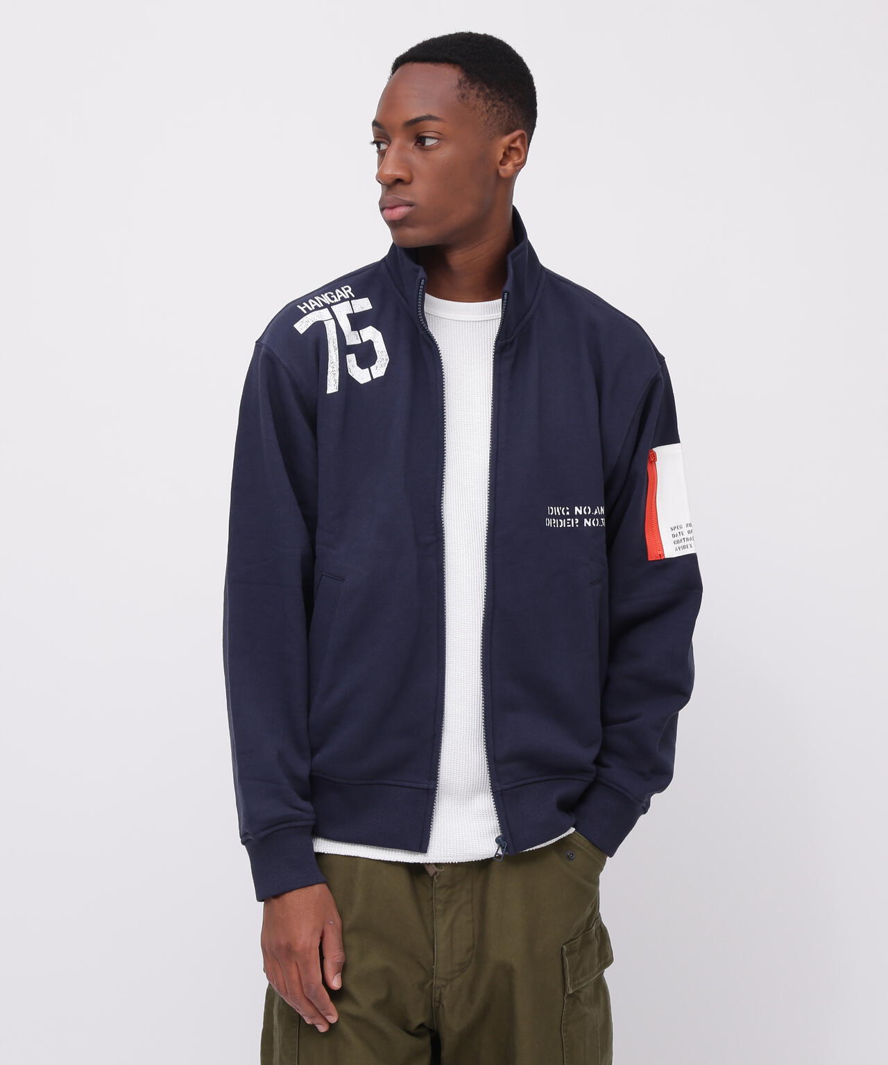 WEB&DEPOT限定》REMODEL DESIGN STAND ZIP SWEAT | AVIREX