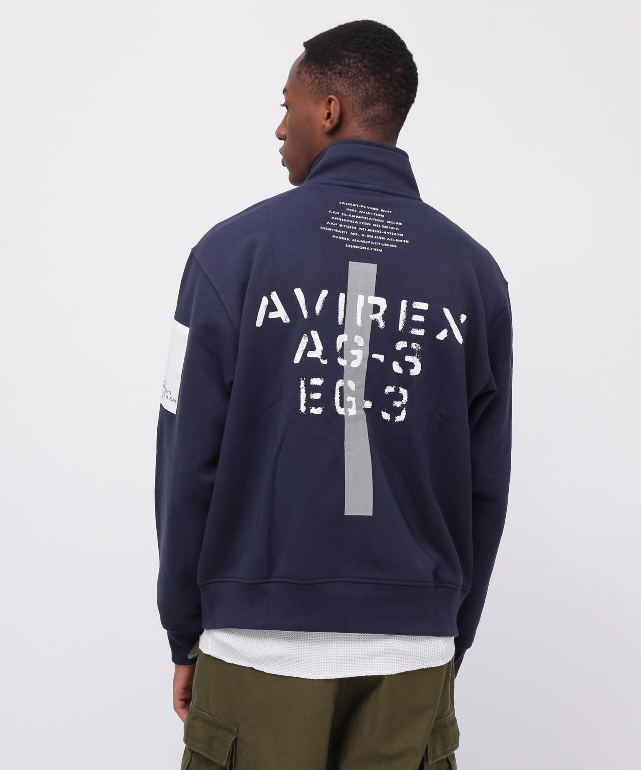WEB&DEPOT限定》REMODEL DESIGN STAND ZIP SWEAT | AVIREX