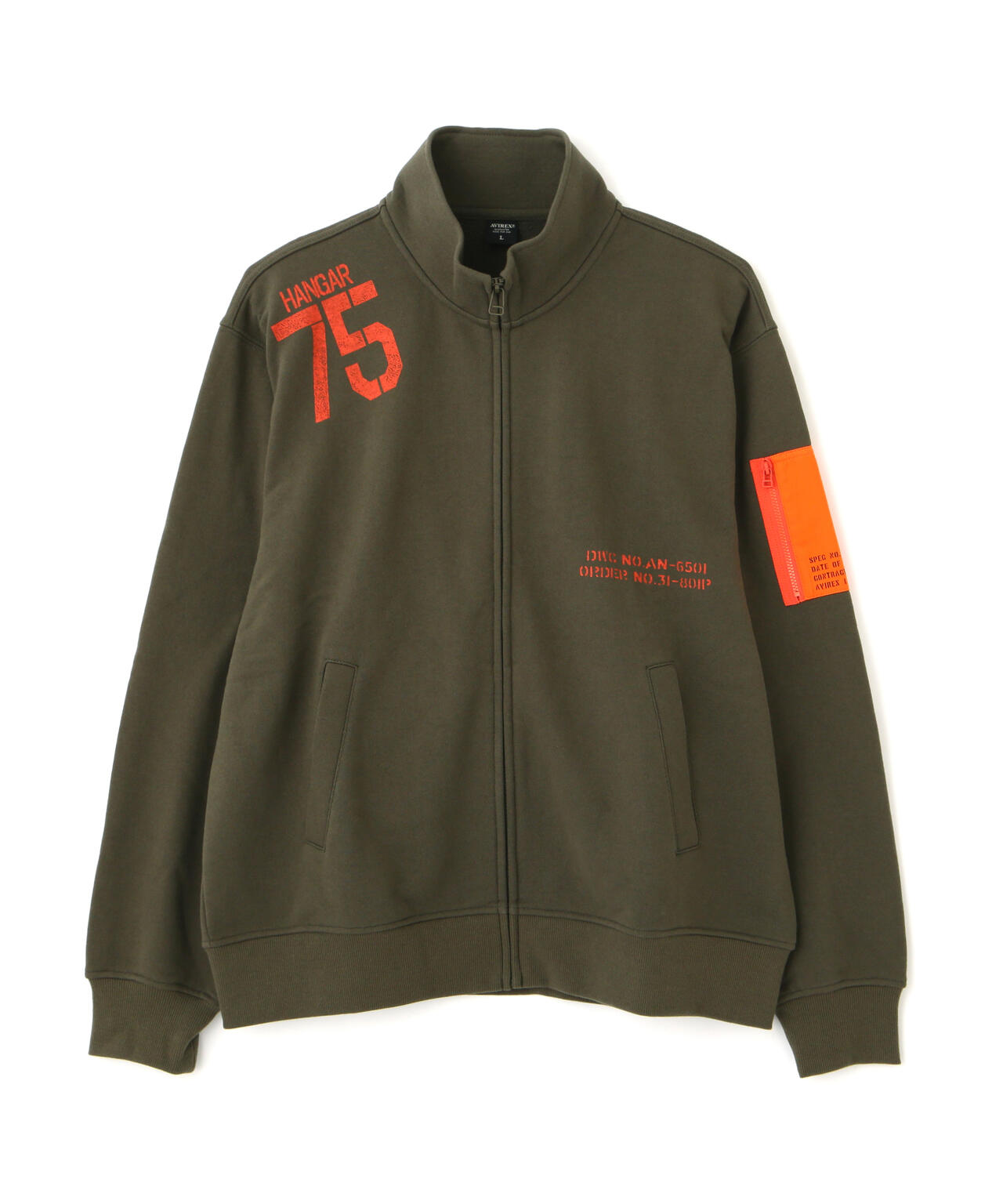 WEB&DEPOT限定》REMODEL DESIGN STAND ZIP SWEAT | AVIREX