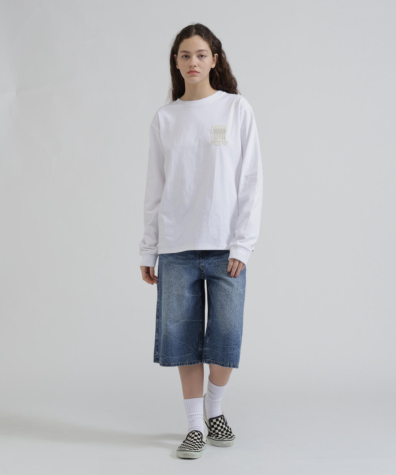 ワリコーキューピーMIX系服♡5人 WOMAN》L/S SIGNATURE VARSITY LOGO T-SHIRT | AVIREX（アヴィレックス