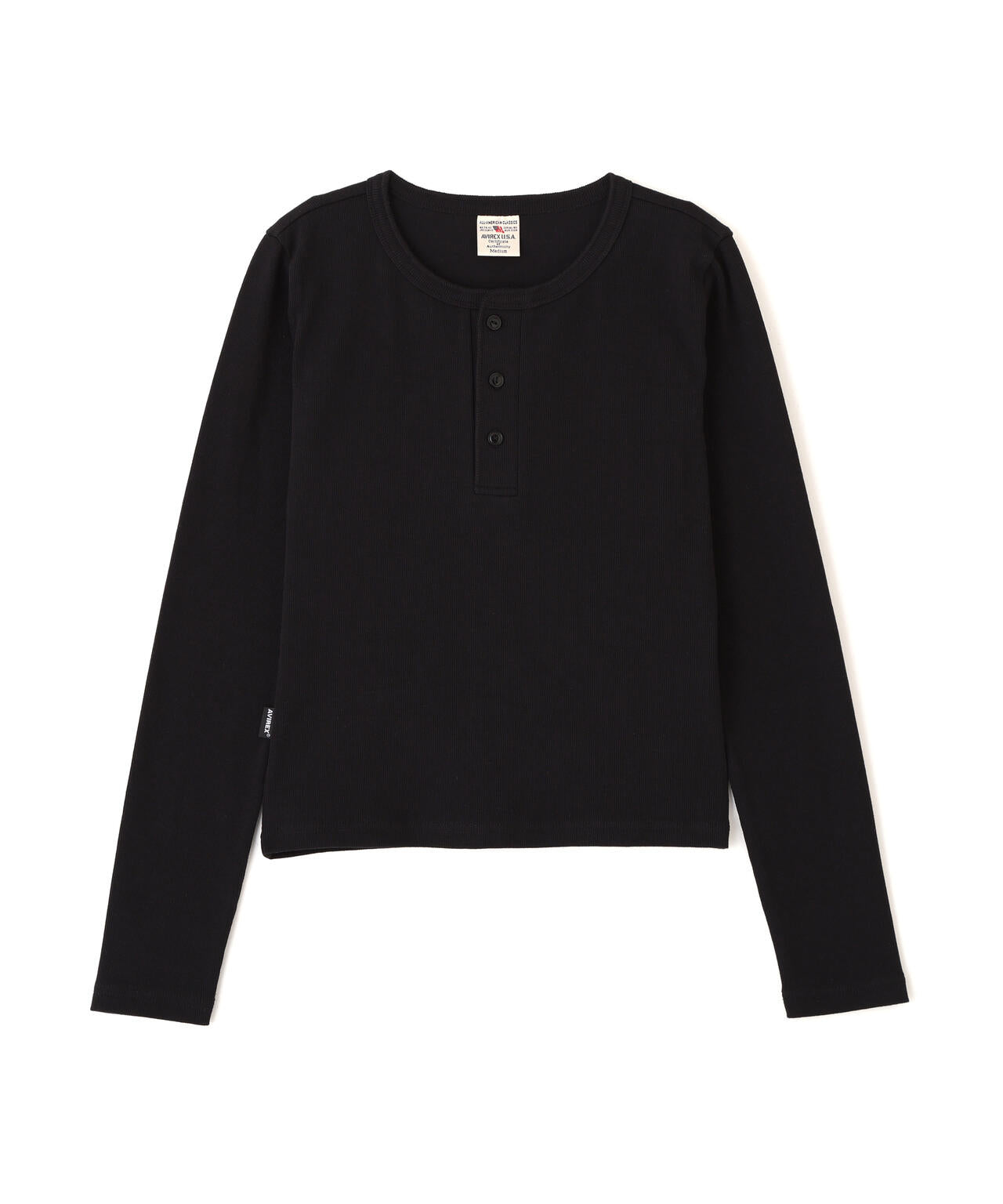 《DAILY/WOMAN》L/S HENLEY NECK T-SHIRT