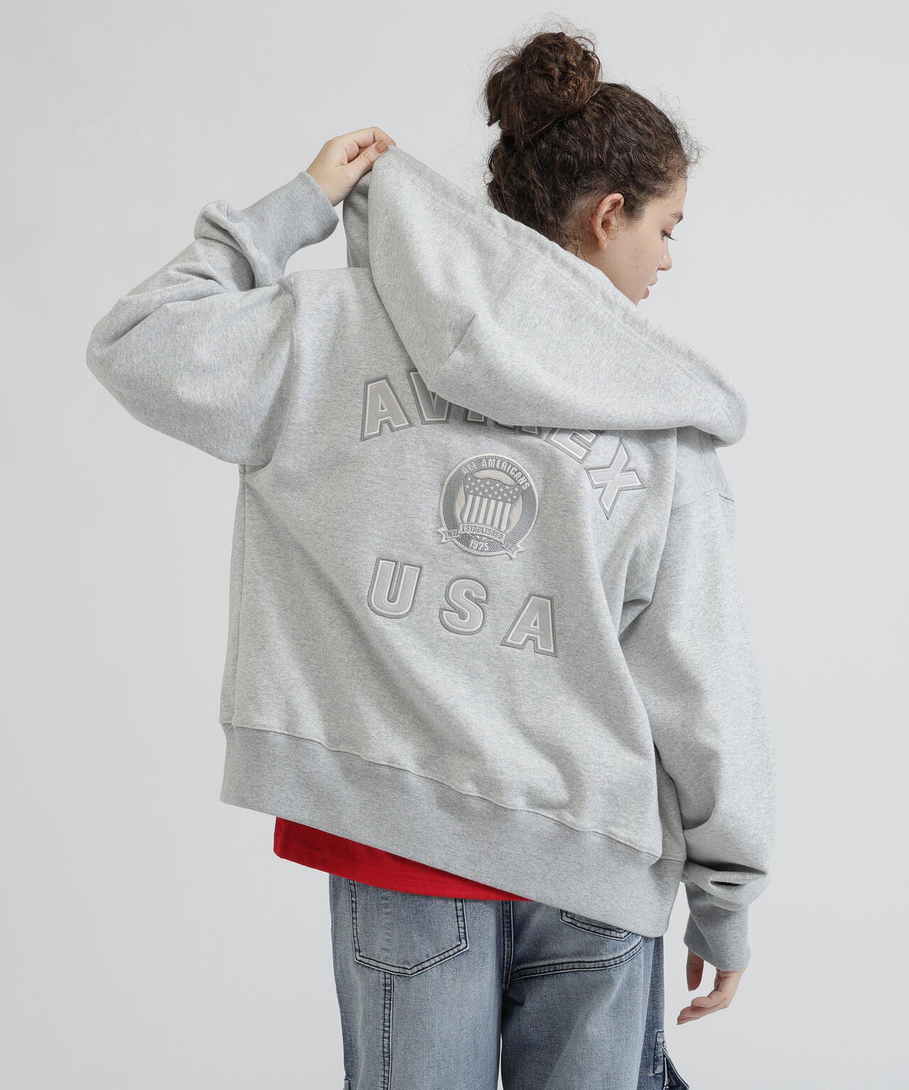 WOMAN》SIGNATURE VARSITY LOGO ZIP PARKA | AVIREX（アヴィレックス