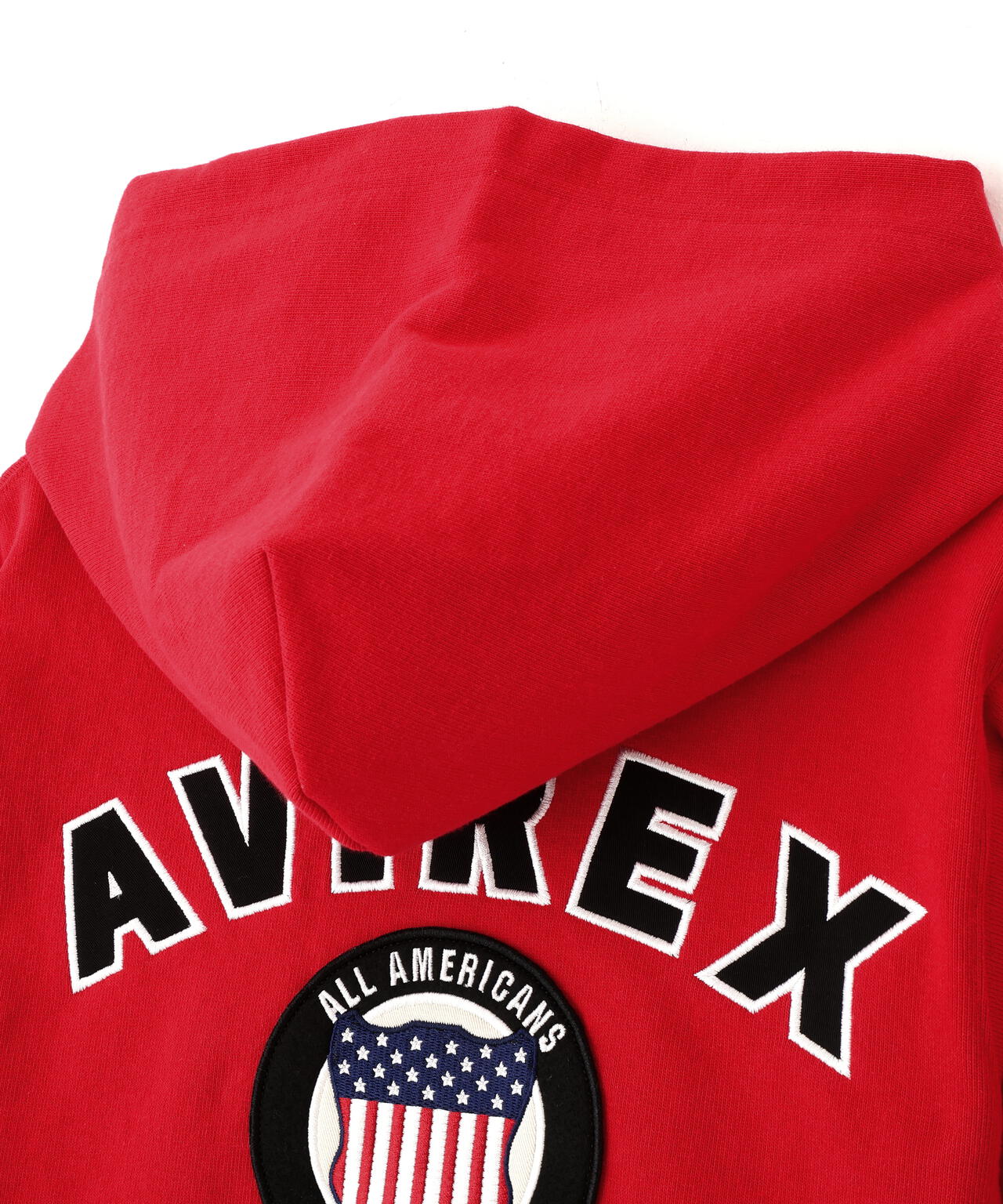 赤 ジップアップジャケット サイドロゴ KIDS/キッズ》SIGNATURE VARSITY ZIP UP PARKA | AVIREX