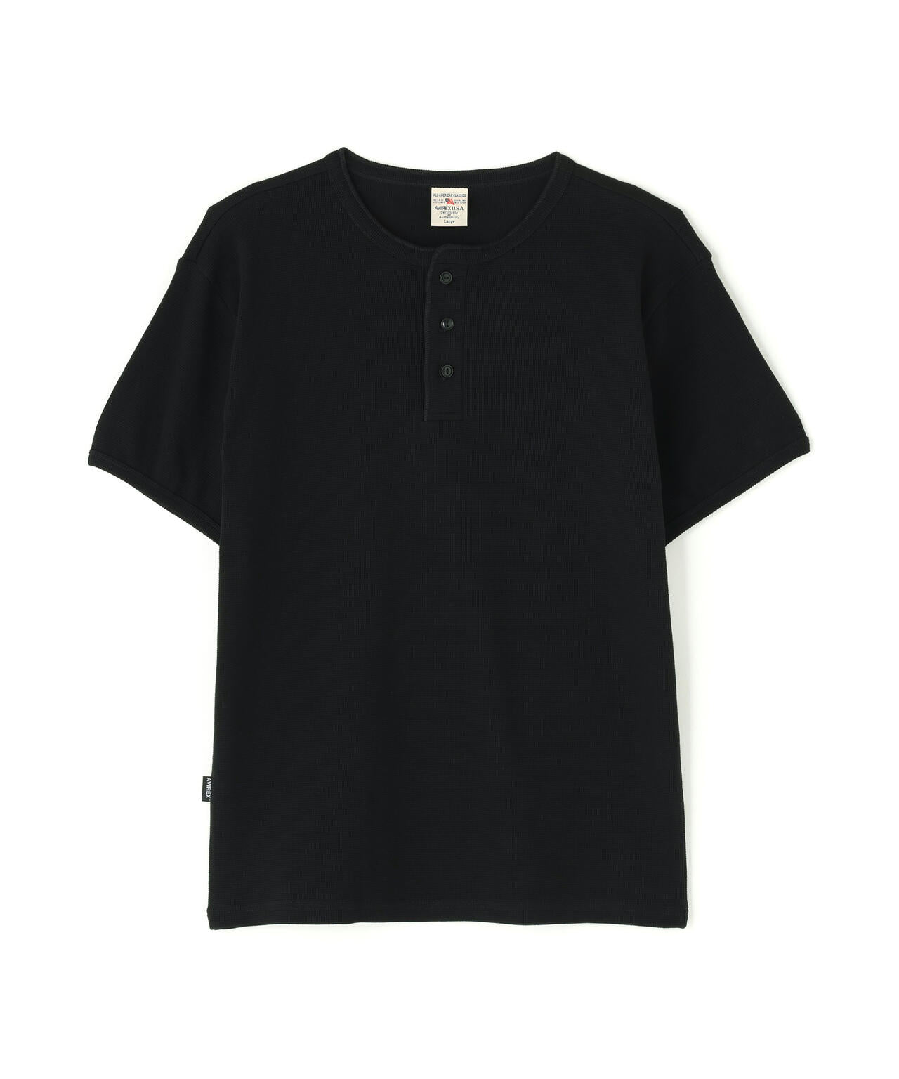 《DAILY/デイリー》MINI WAFFLE HENRY NECK T-SHIRT