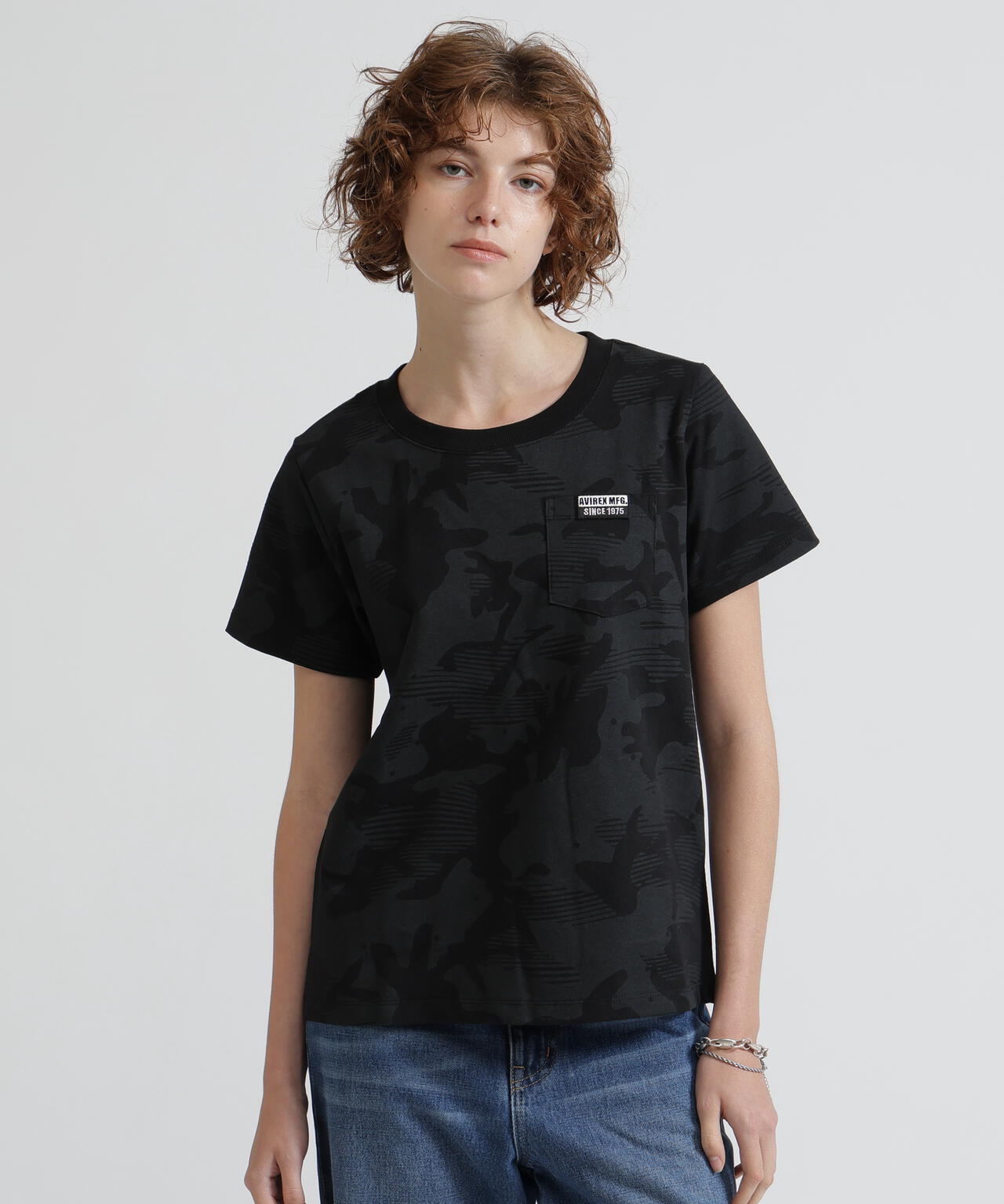 B-RAVE Tシャツ ブラック カモフラ柄 Mサイズ2枚セット WEB&DEPOT限定》CREW NECK POCKET T-SHIRT | AVIREX（アヴィレックス
