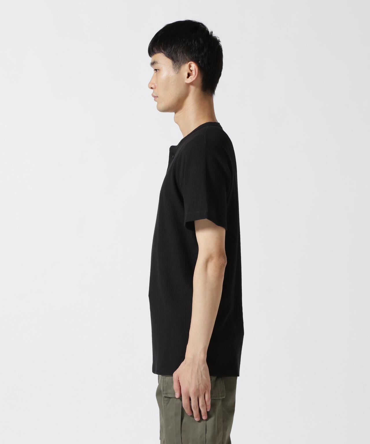 《DAILY/デイリー》THERMAL HENRY NECK T-SHIRT