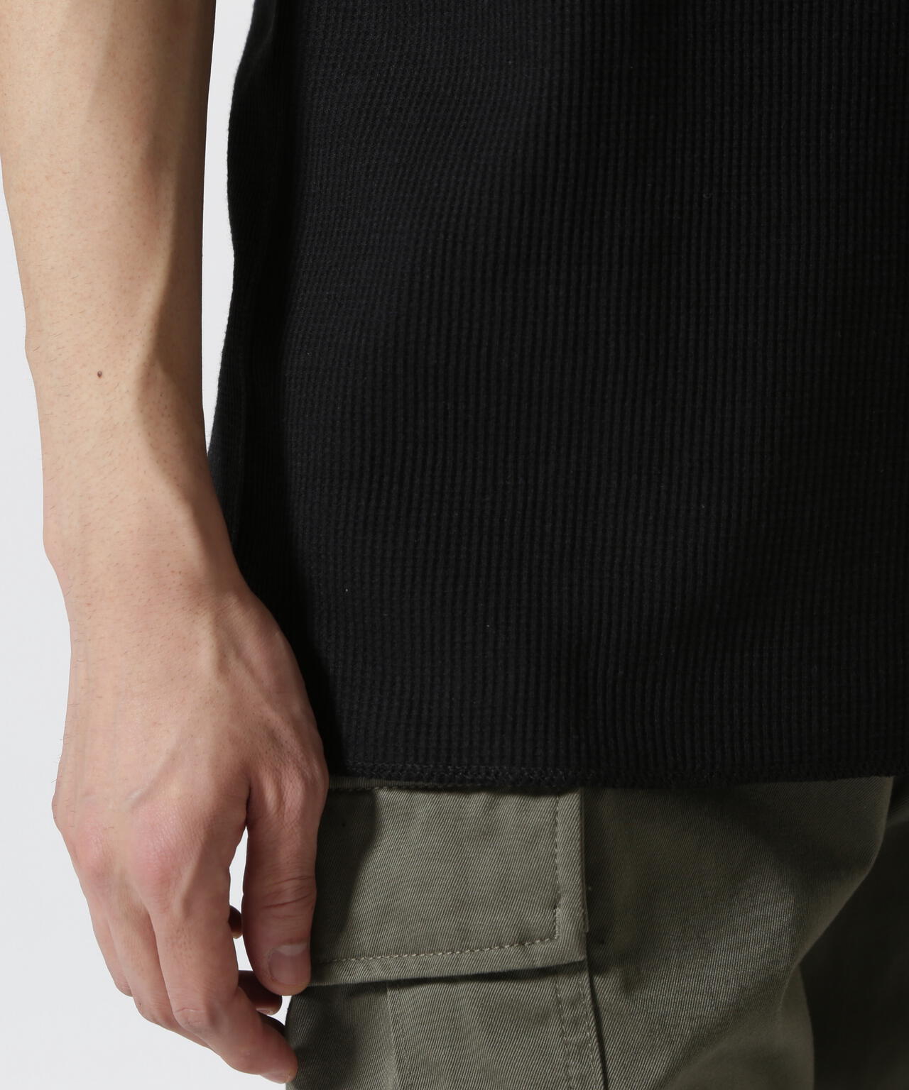 《DAILY/デイリー》THERMAL HENRY NECK T-SHIRT