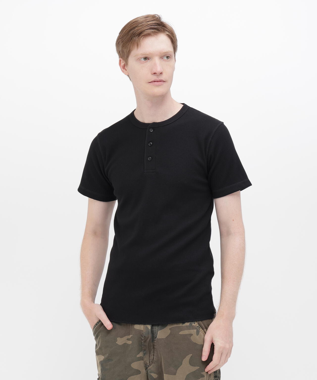 DAILY/デイリー》THERMAL HENRY NECK T-SHIRT | AVIREX