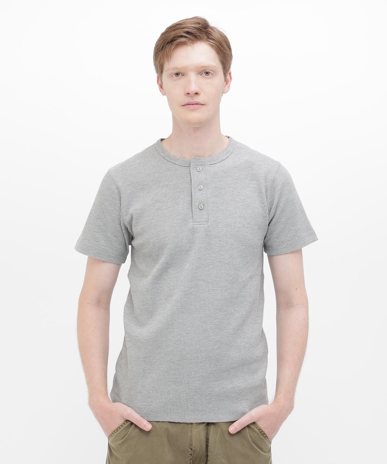 DAILY/デイリー》THERMAL HENRY NECK T-SHIRT | AVIREX