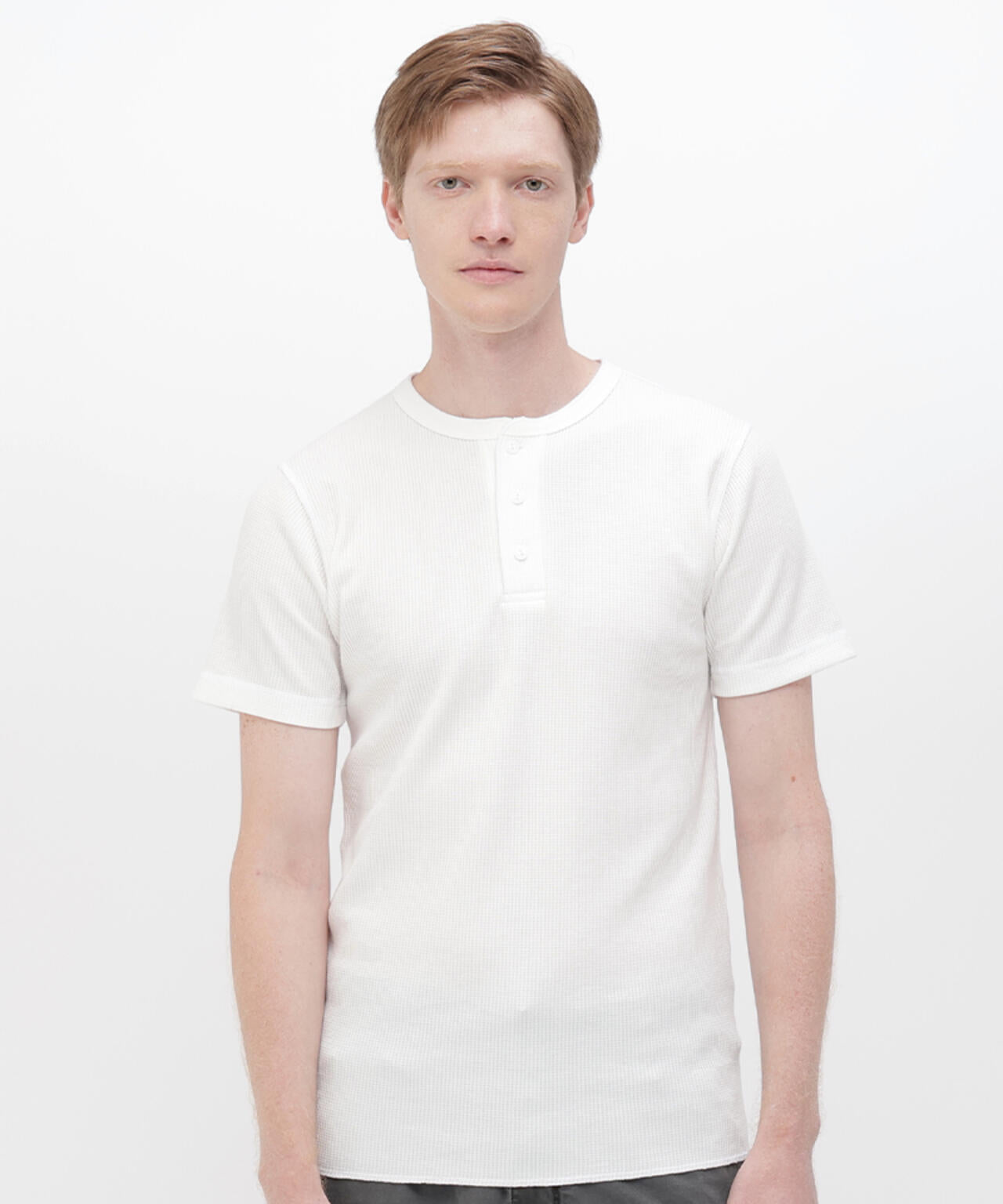DAILY/デイリー》THERMAL HENRY NECK T-SHIRT | AVIREX