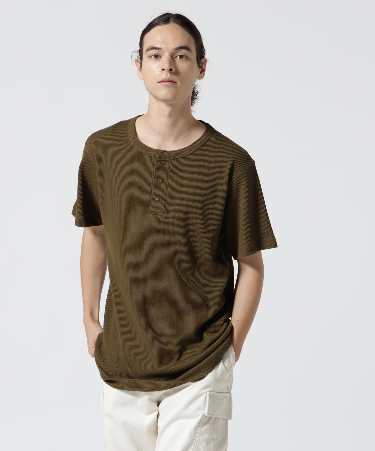 DAILY/デイリー》THERMAL HENRY NECK T-SHIRT | AVIREX
