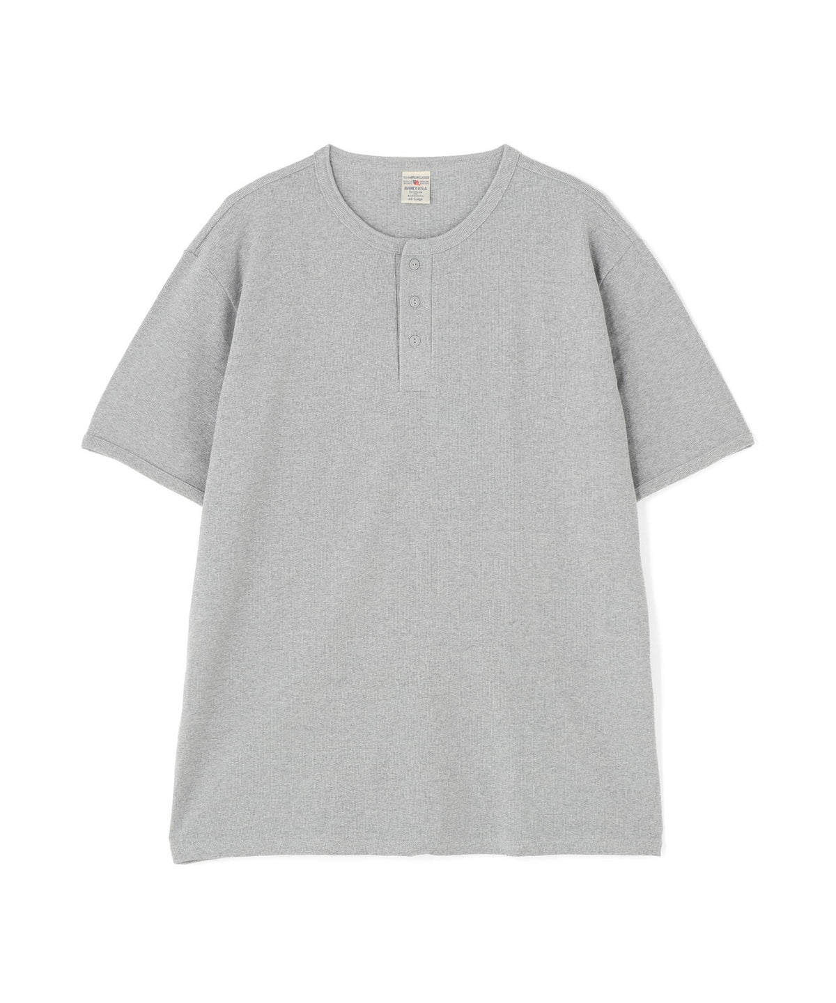 《DAILY/デイリー》BIG SIZE RIB S/S HENLEY NECK T-SHIRT