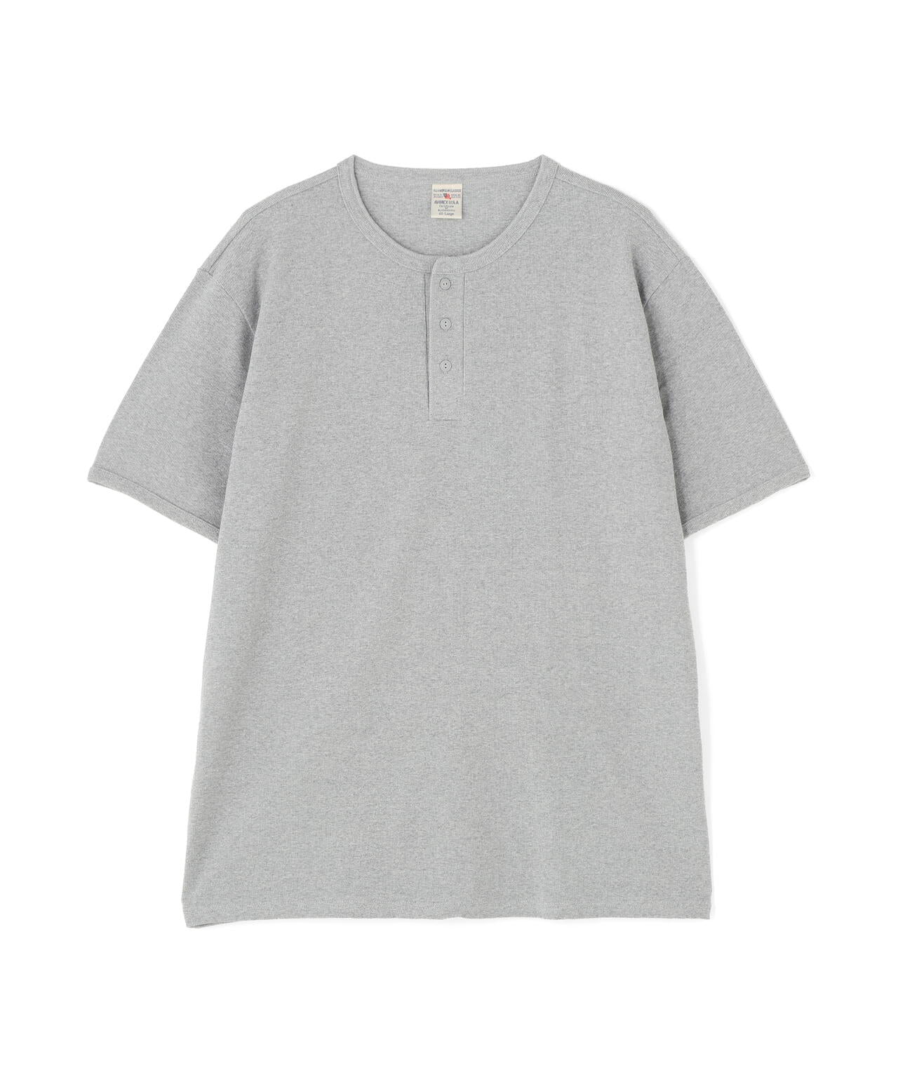 《DAILY/デイリー》BIG SIZE RIB S/S HENLEY NECK T-SHIRT